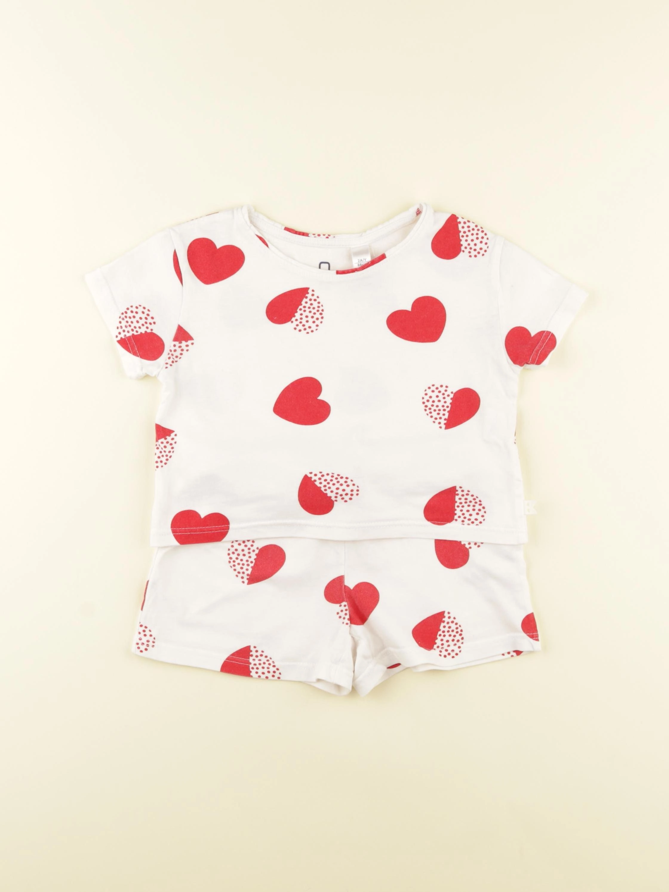 Okaidi - pyjama coton blanc - 2 ans