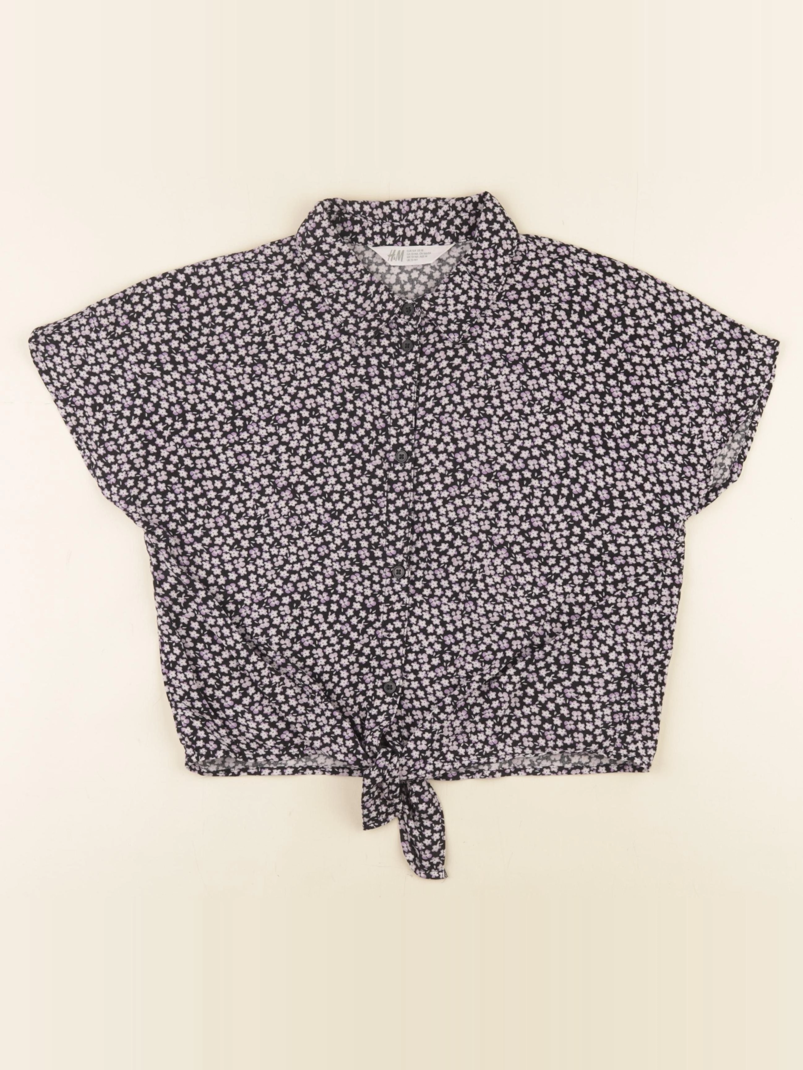 H&M - blouse noir, violet - 13/14 ans