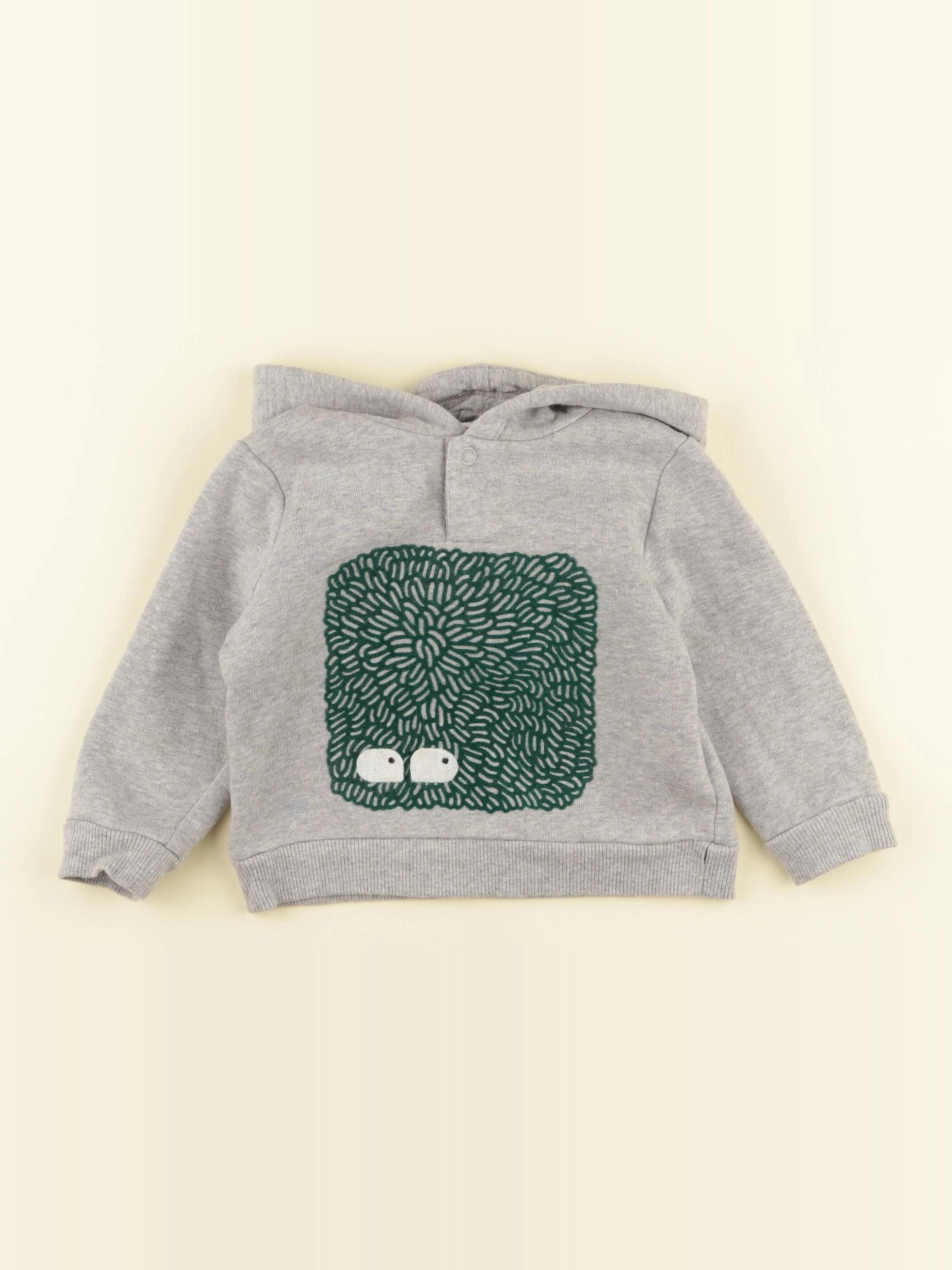 Monoprix - sweat gris - 6/9 mois