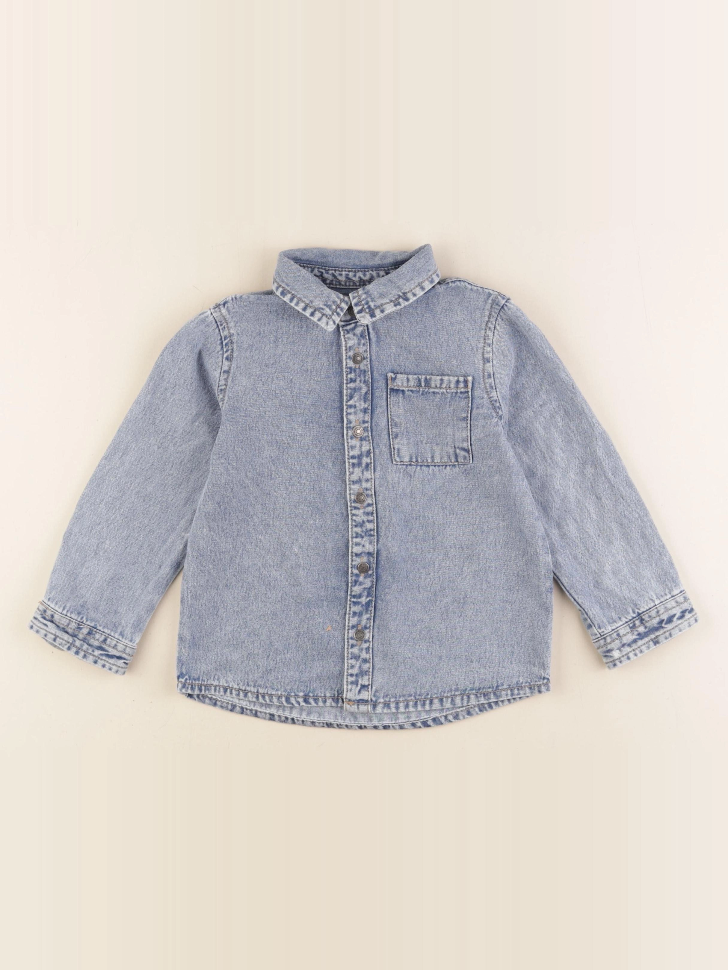 Vertbaudet - chemise bleu - 36 mois