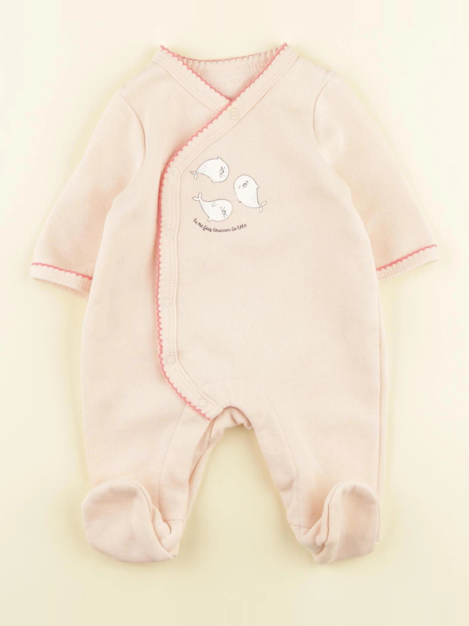 La Redoute - pyjama coton rose - 1 mois