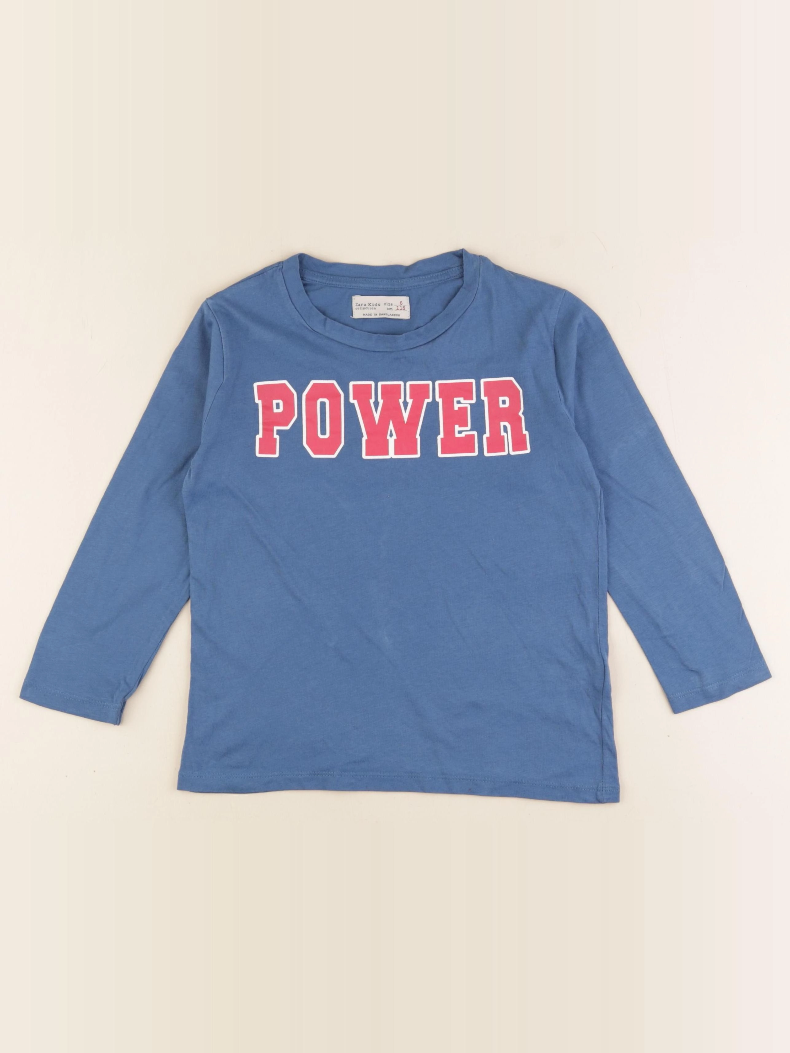 Zara - tee-shirt bleu - 6 ans