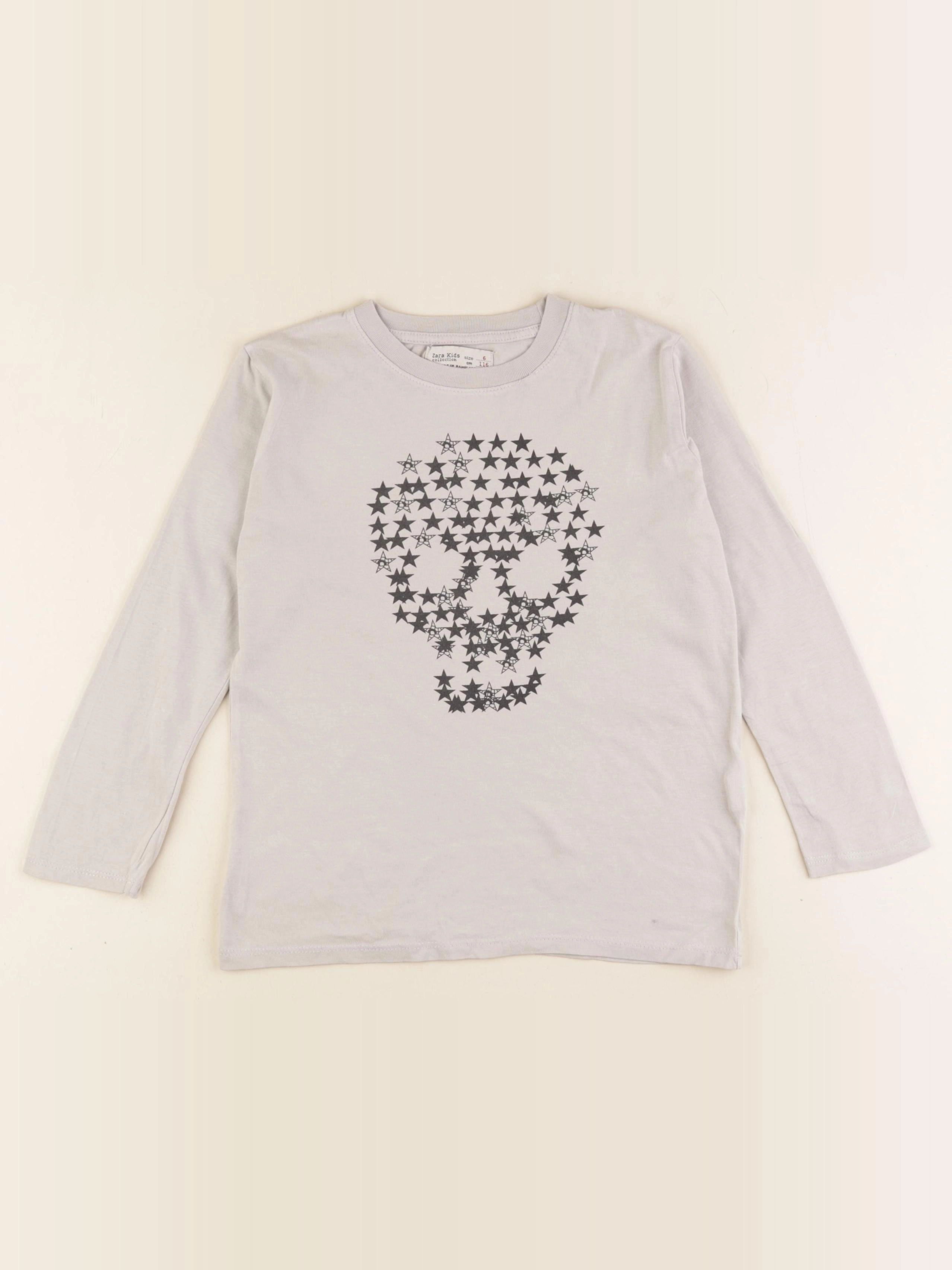 Zara - tee-shirt gris - 6 ans
