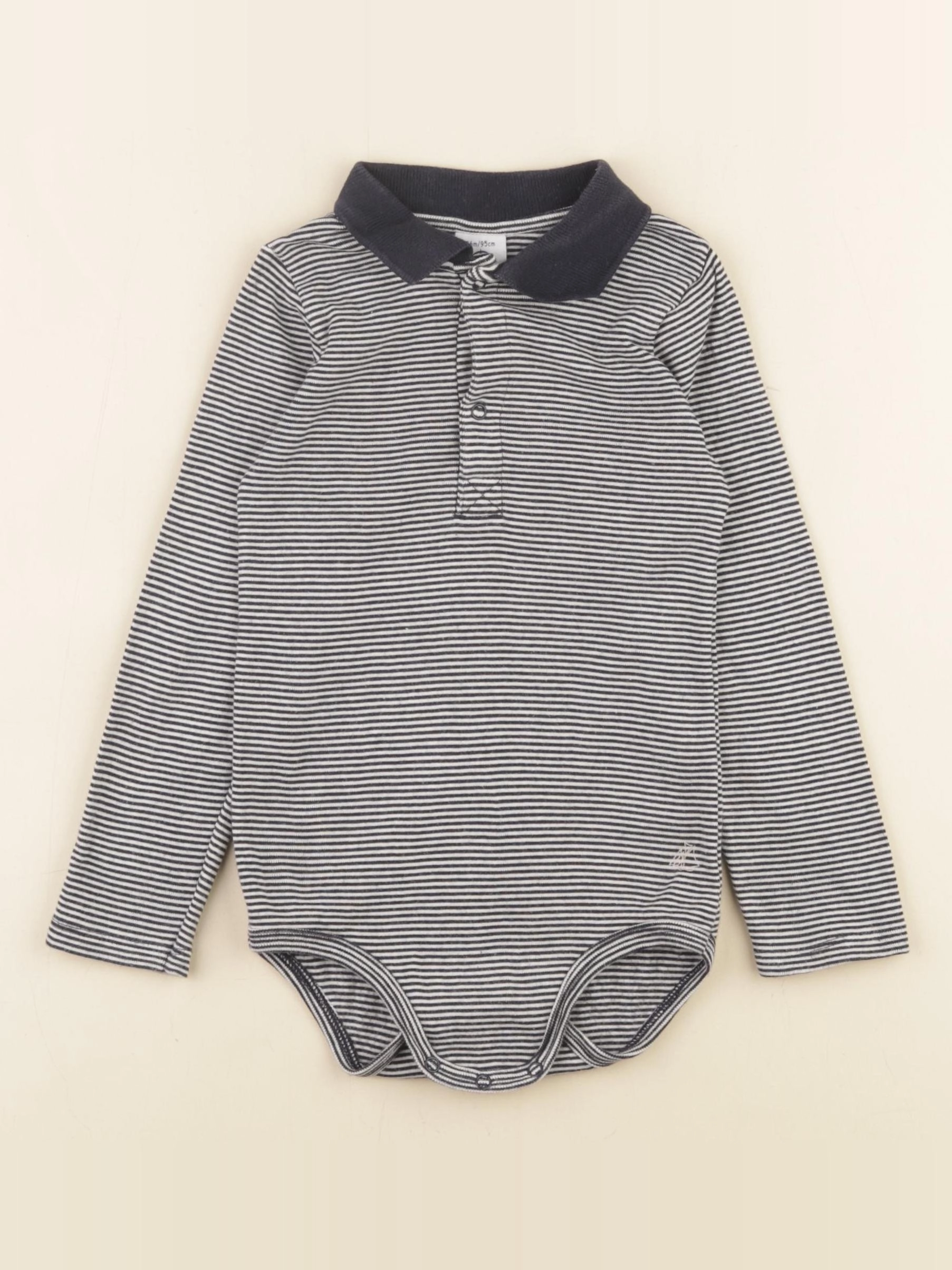 Petit Bateau - body à col bleu - 36 mois
