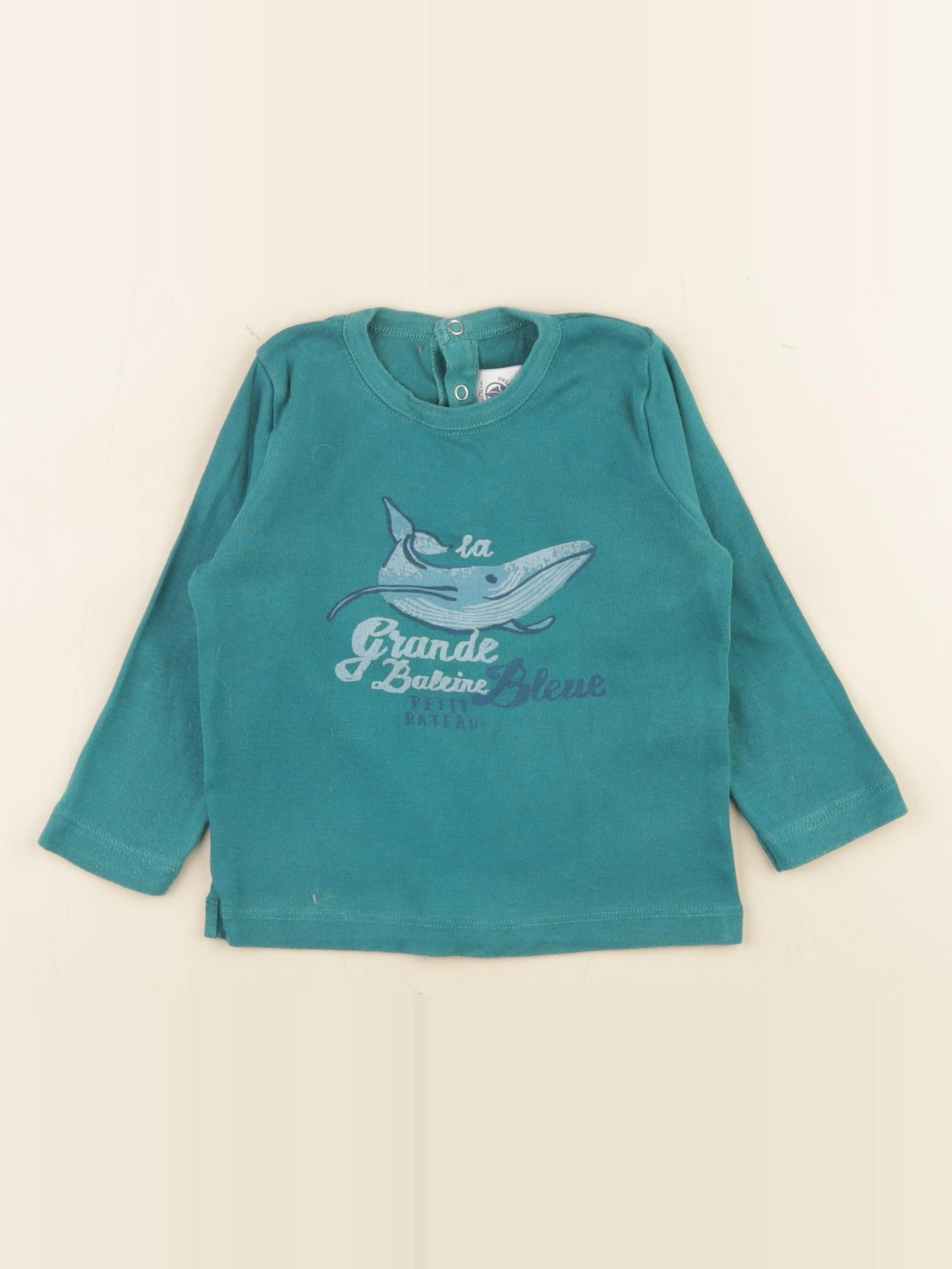 Petit Bateau - tee-shirt vert - 12 mois