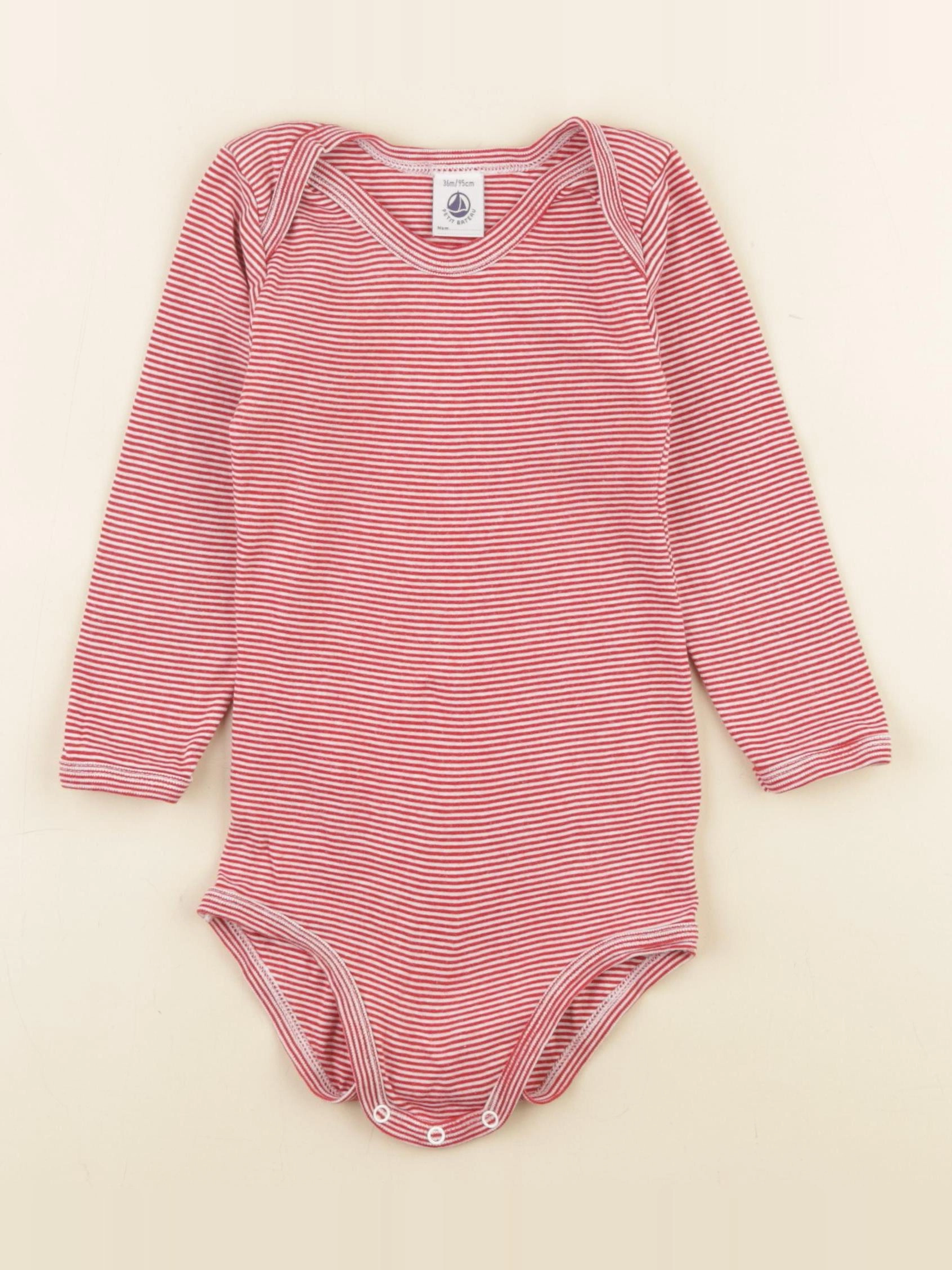 Petit Bateau - body rouge - 36 mois