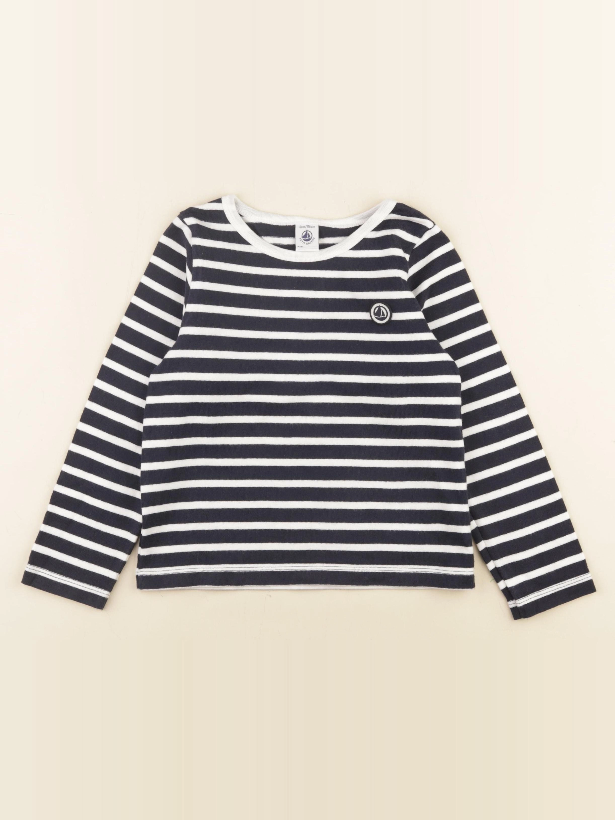 Petit Bateau - tee-shirt bleu - 6 ans