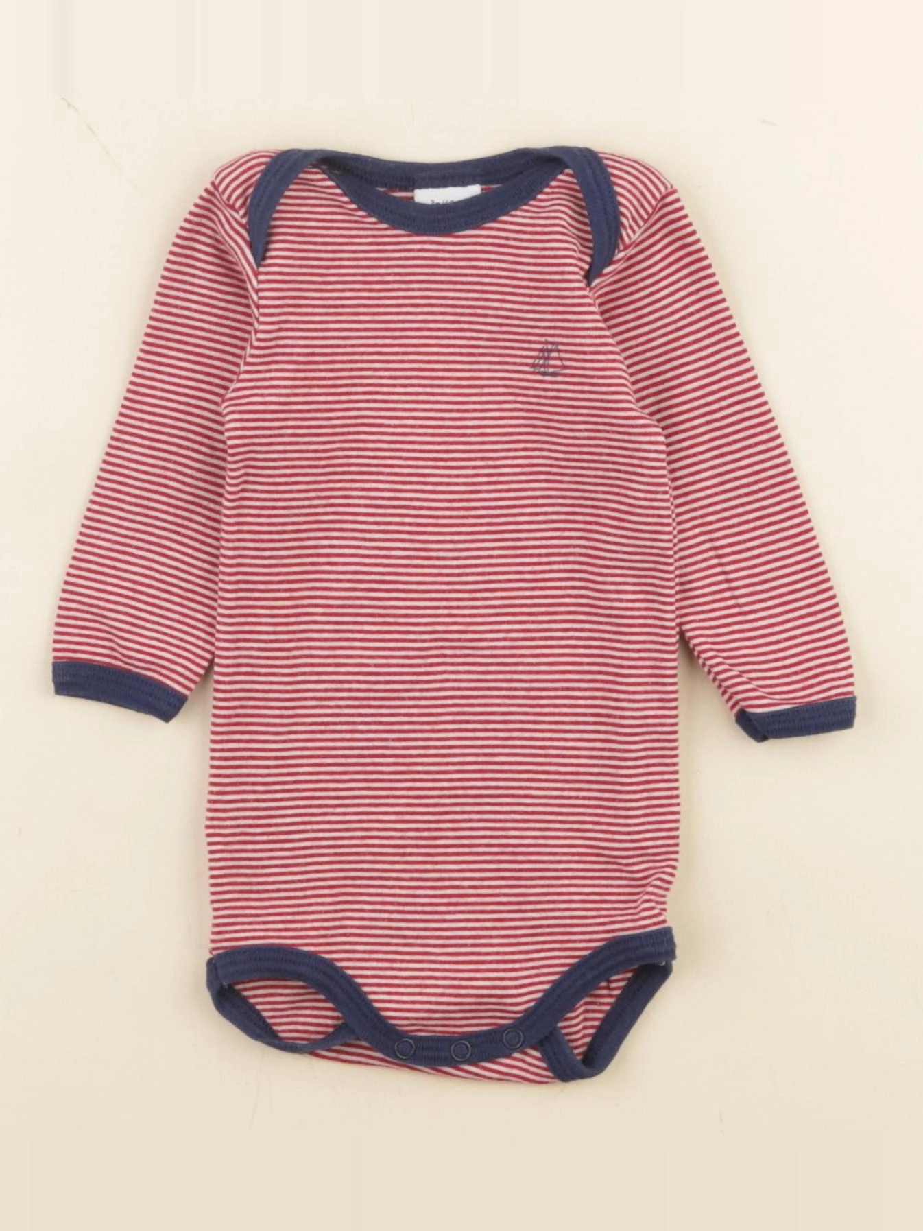 Petit Bateau - body rouge - 3 mois