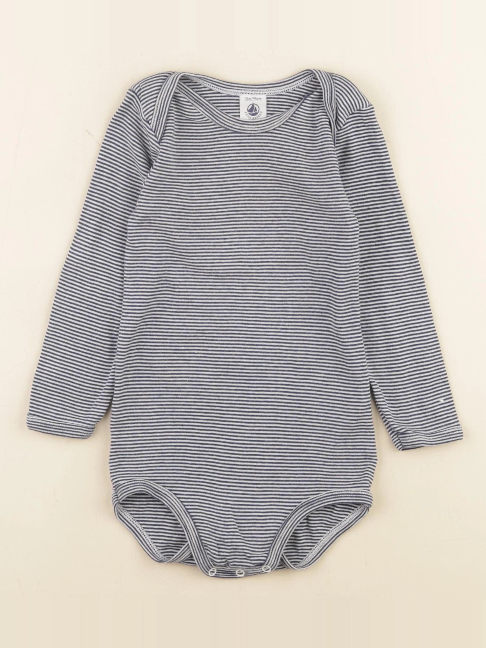 Petit Bateau - body bleu - 36 mois