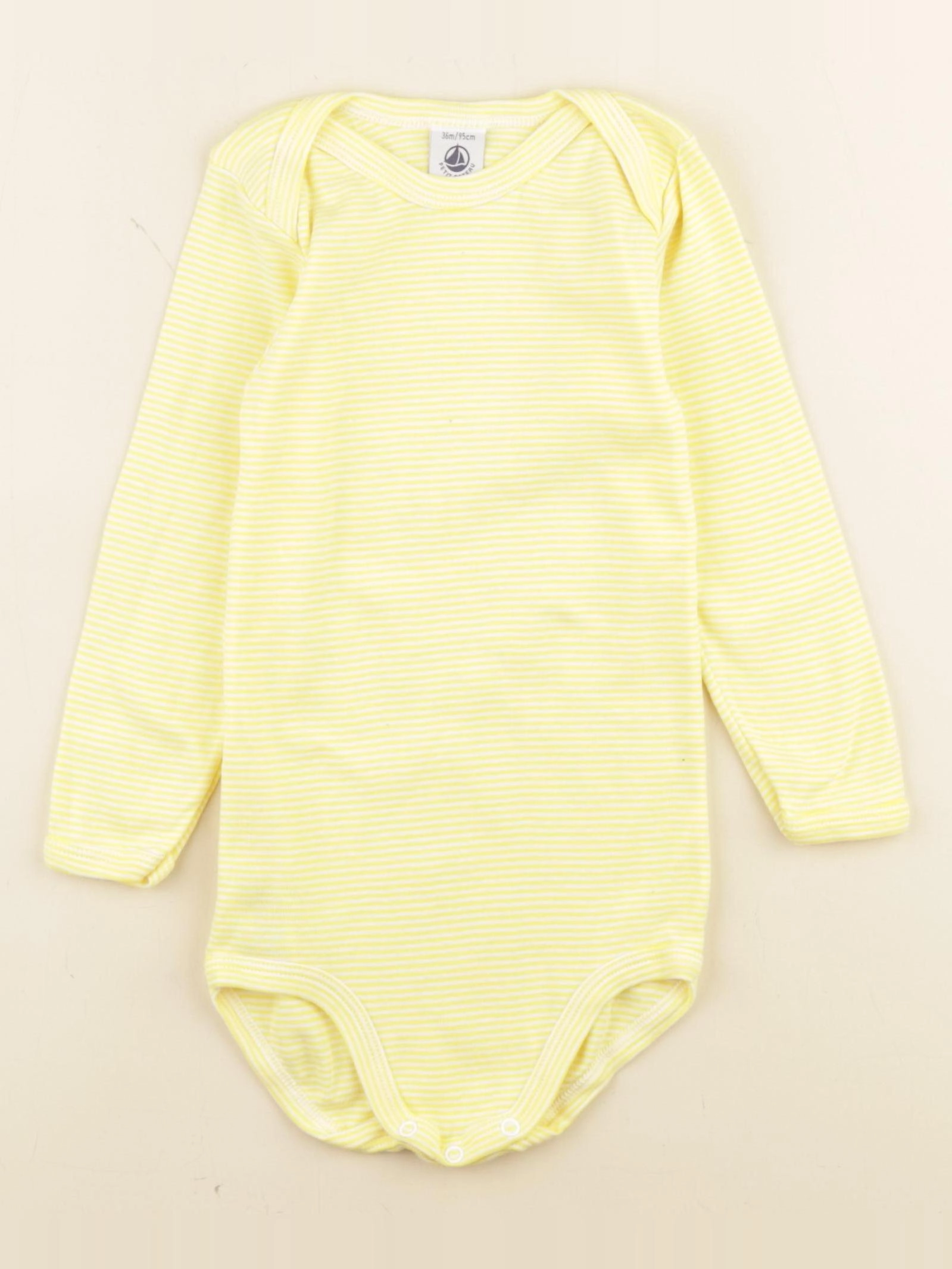 Petit Bateau - body jaune - 36 mois