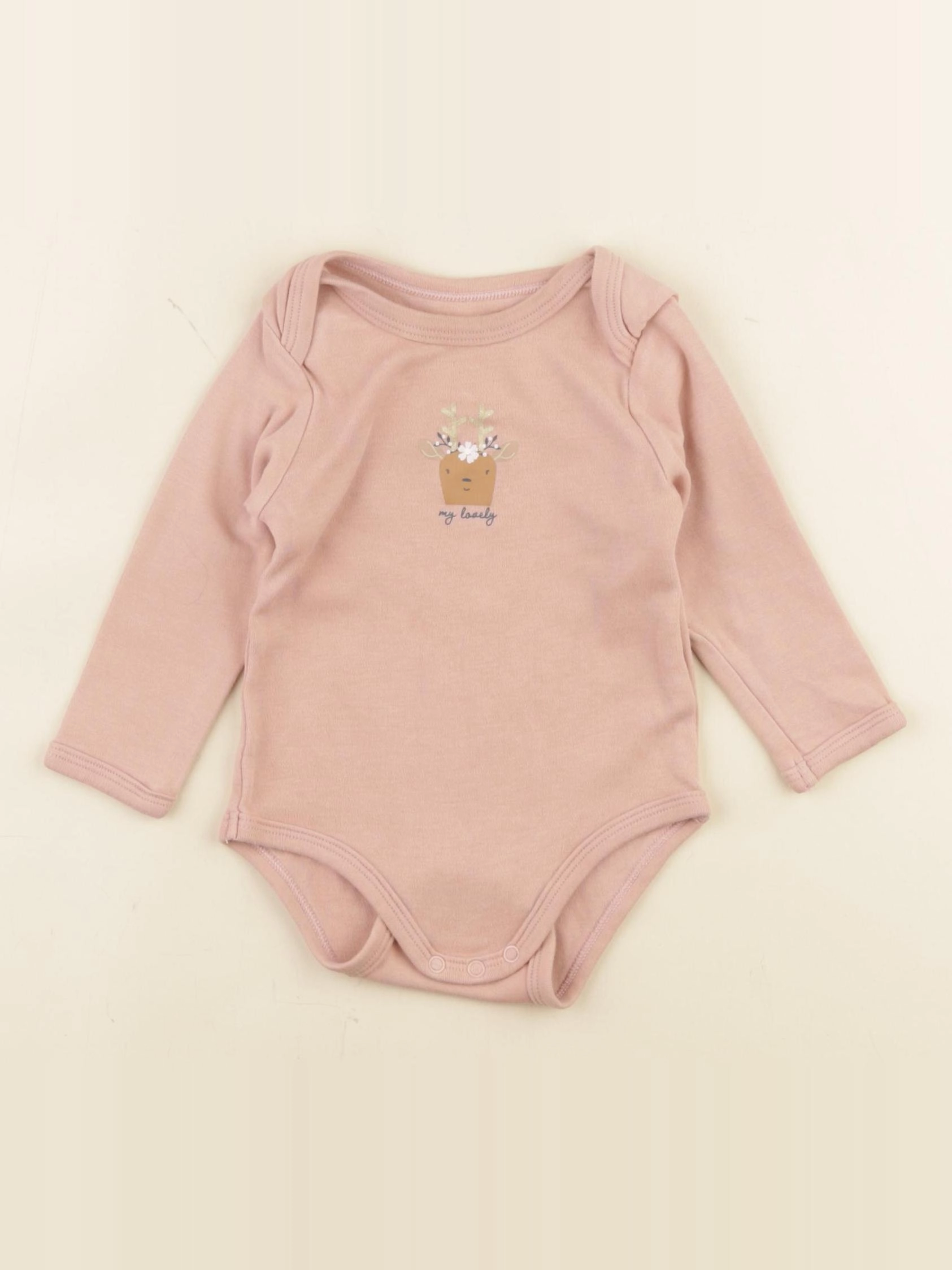 Vertbaudet - body rose - 9 mois