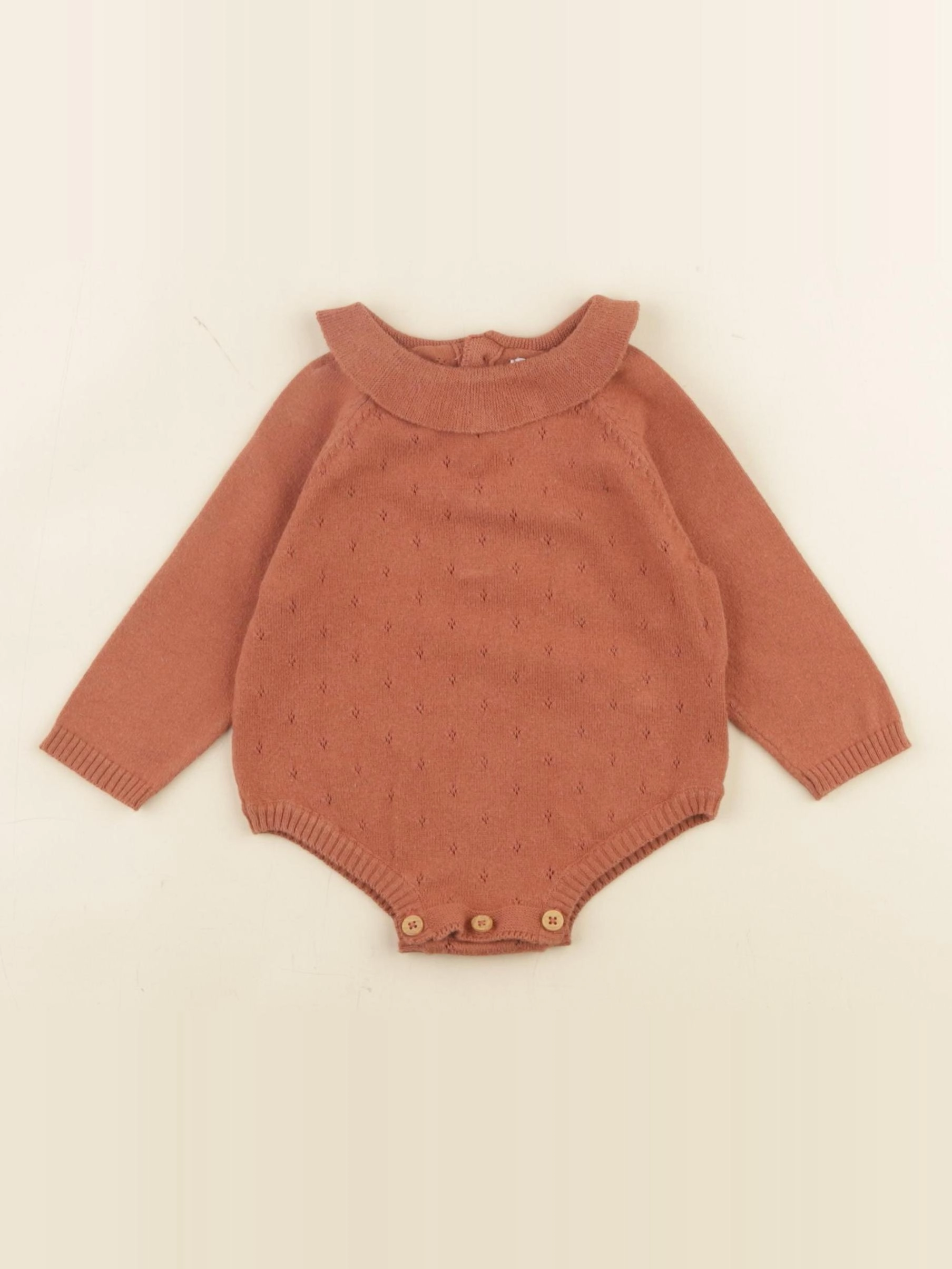 Vertbaudet - combinaison marron - 3 mois