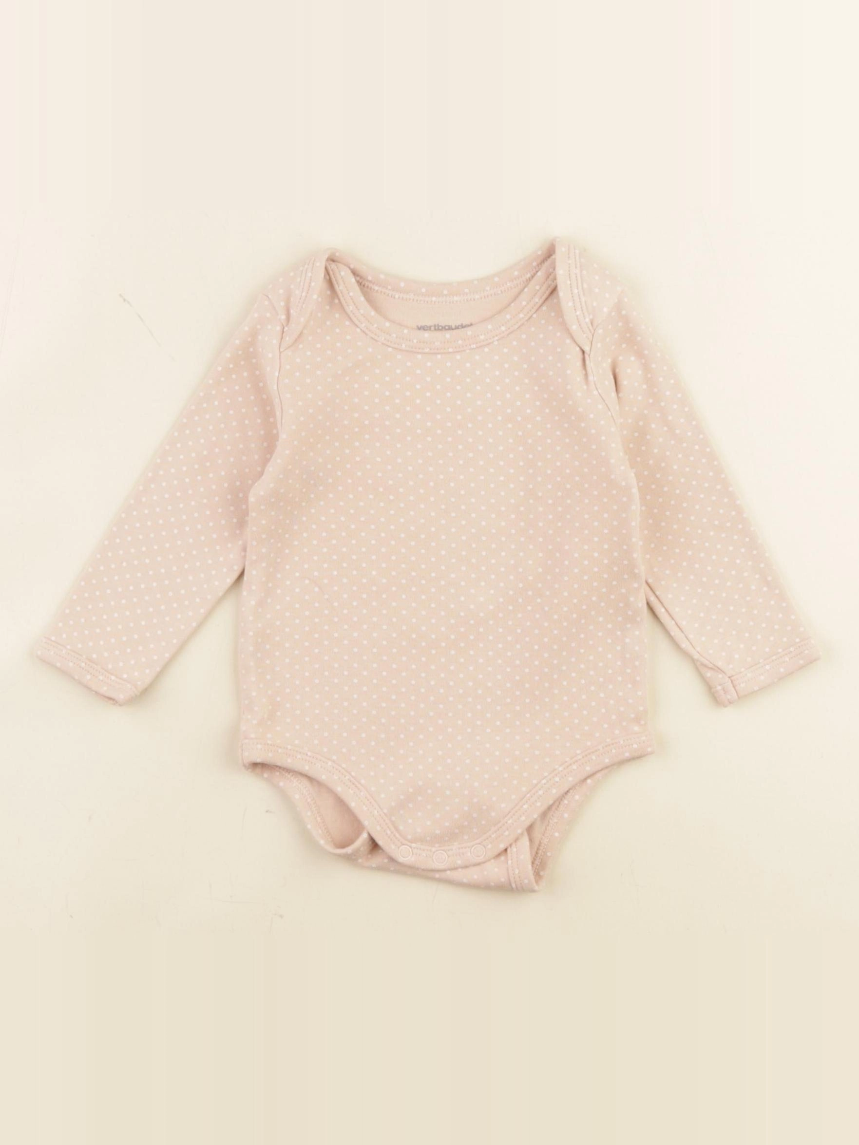 Vertbaudet - body rose - 9 mois