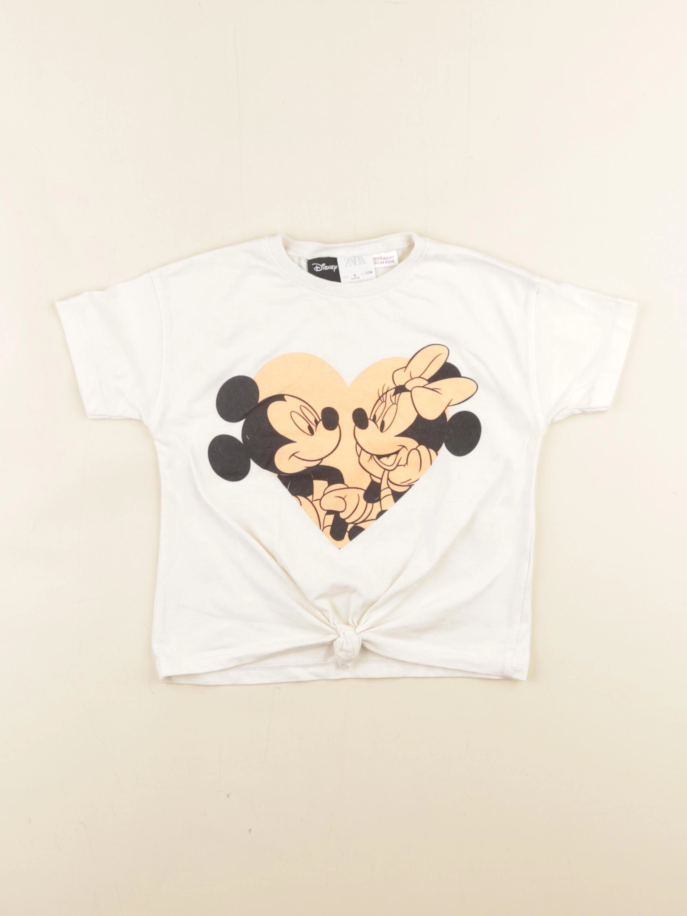 Zara - tee-shirt beige - 4 ans