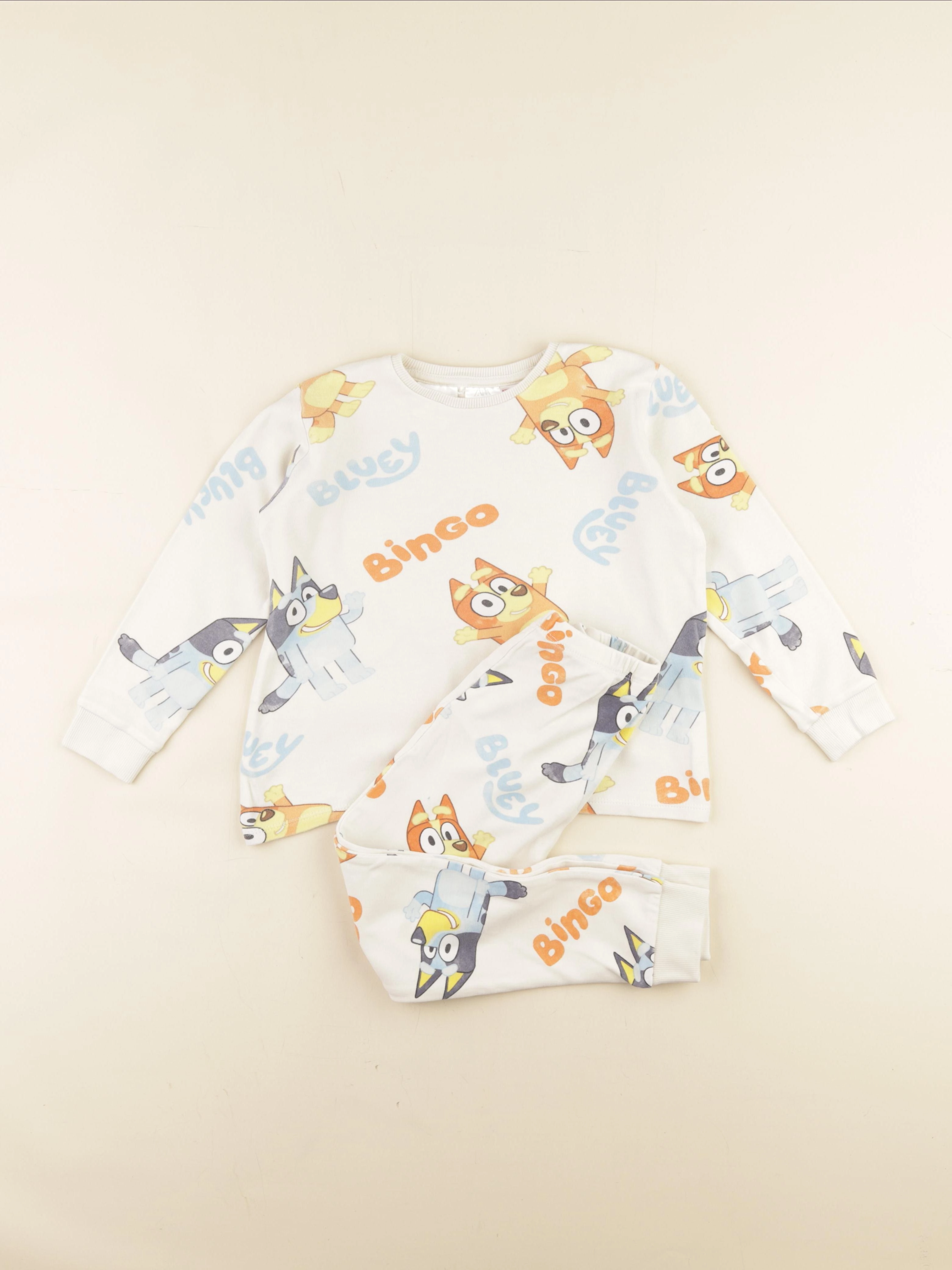 Zara - pyjama coton multicolore, beige - 6 ans