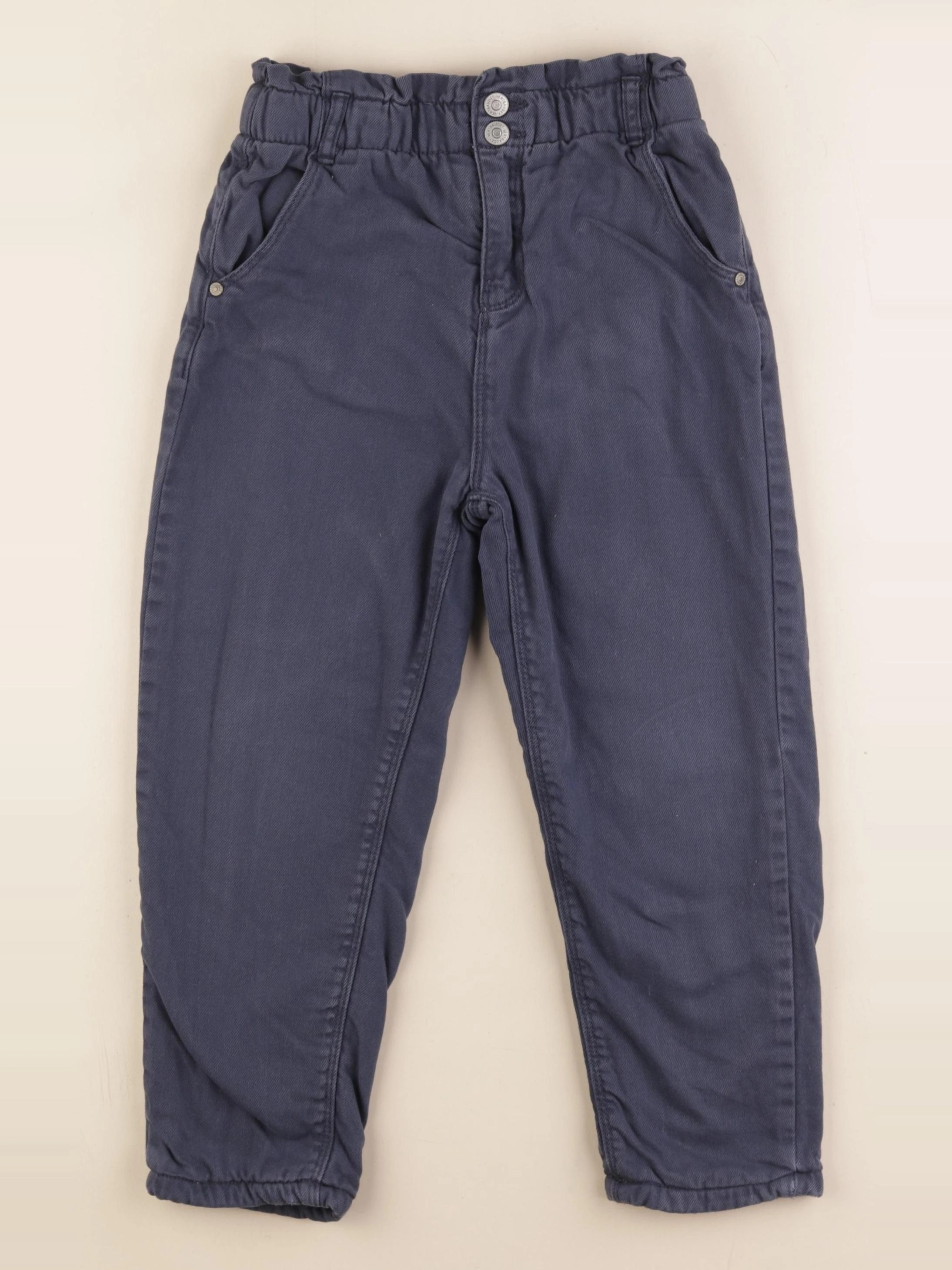 Vertbaudet - jean doublé bleu - 7 ans