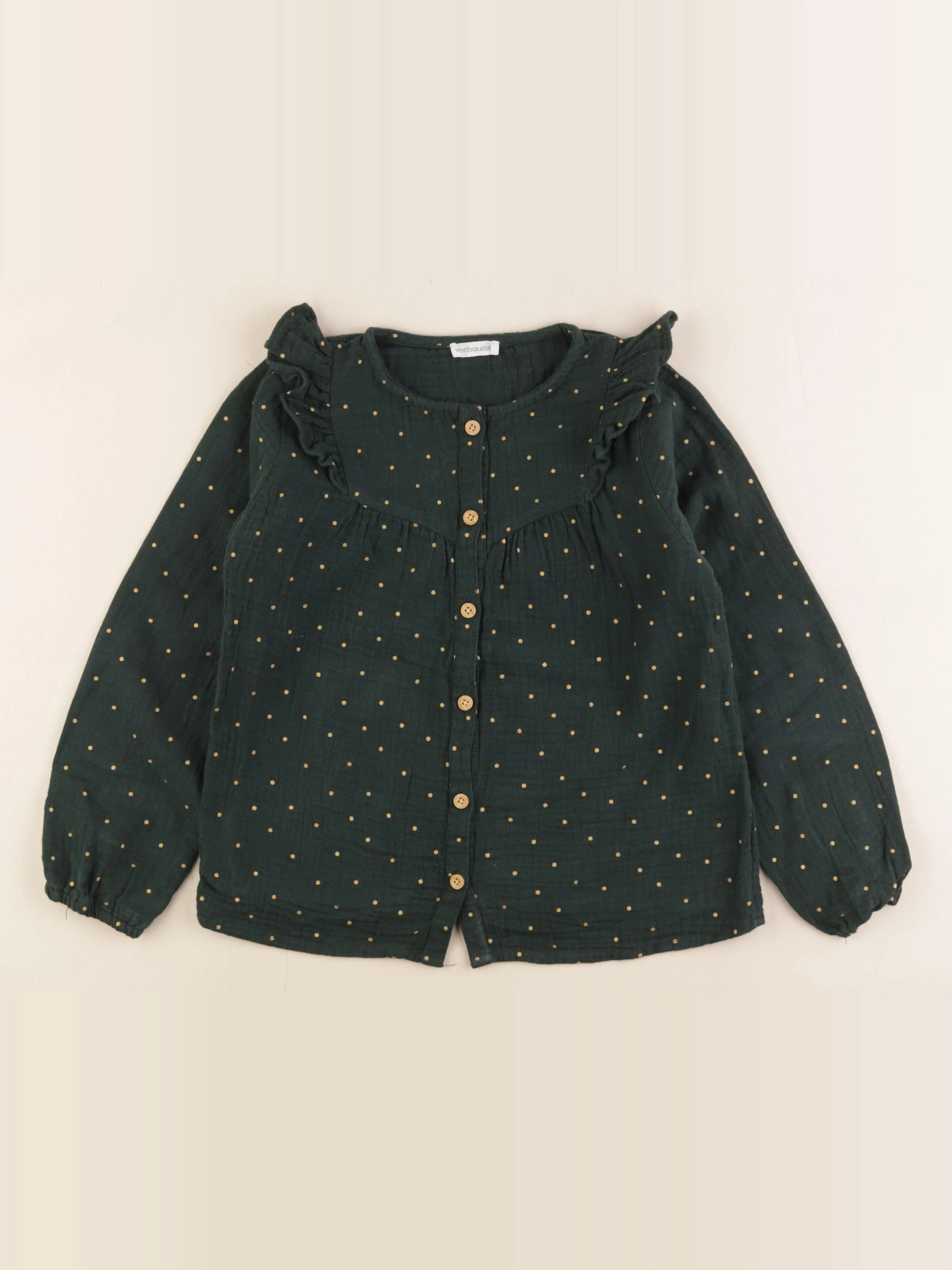 Vertbaudet - blouse vert - 7 ans