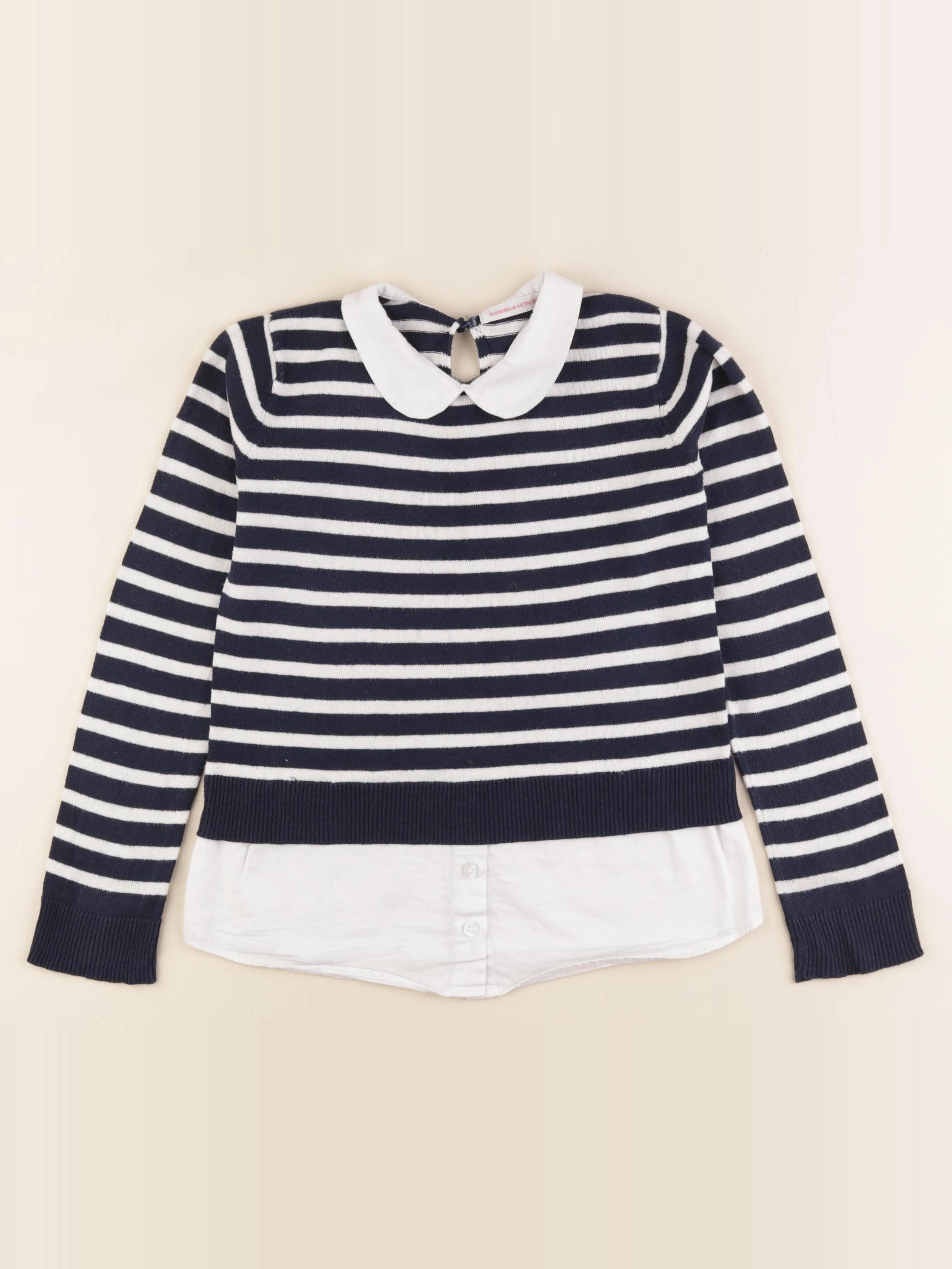 Monoprix - pull bleu - 8 ans