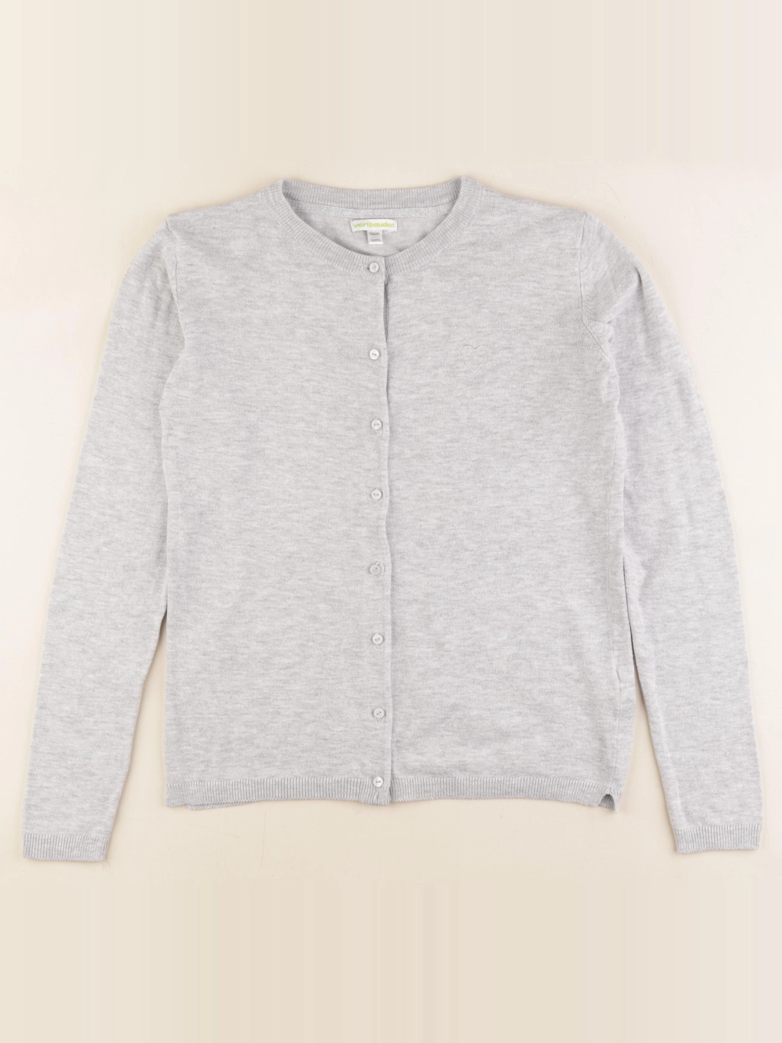 Vertbaudet - gilet gris - 12 ans