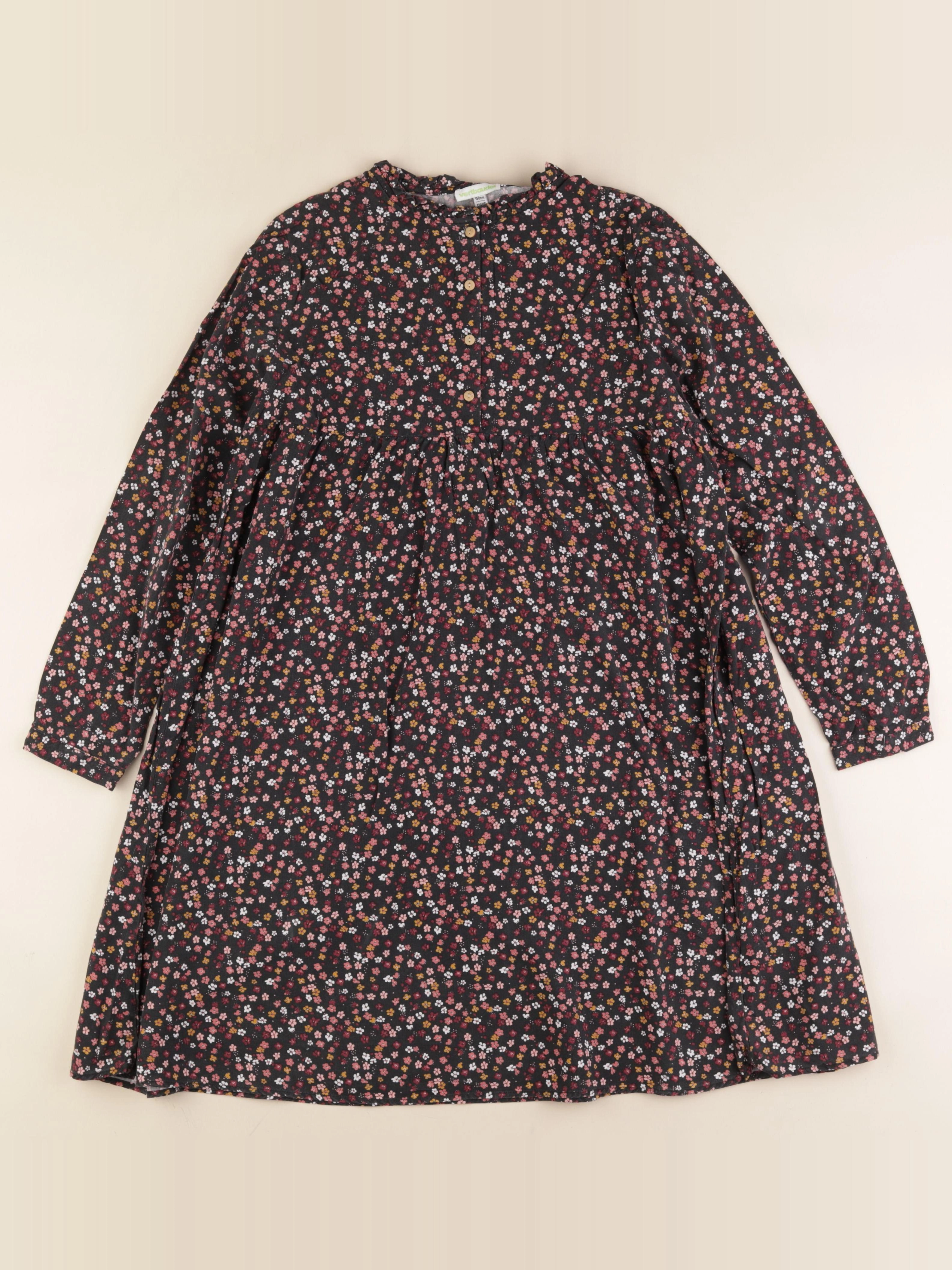 Vertbaudet - robe noir, rose - 12 ans