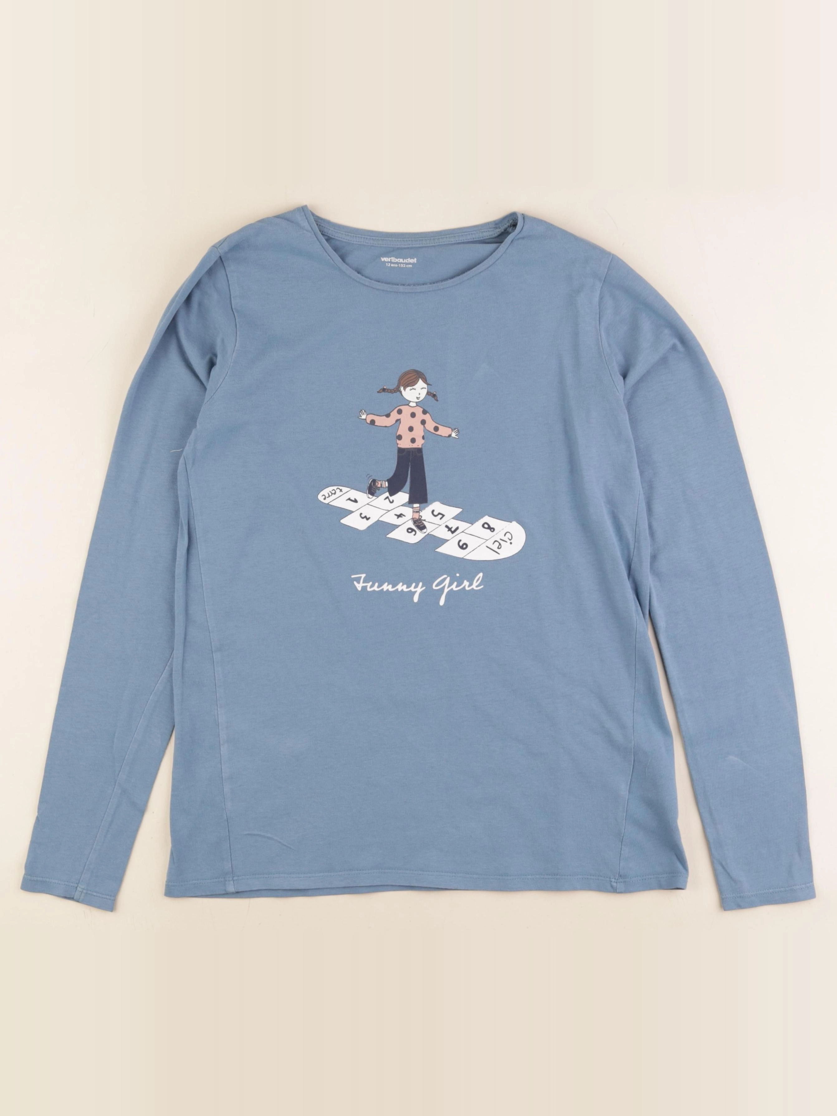 Vertbaudet - tee-shirt bleu - 12 ans