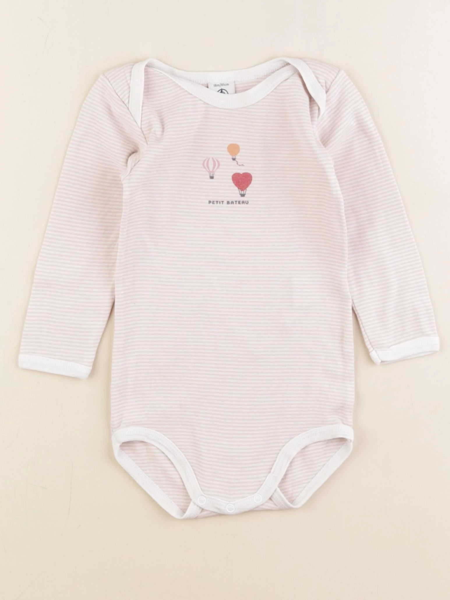 Petit Bateau - body rose - 18 mois