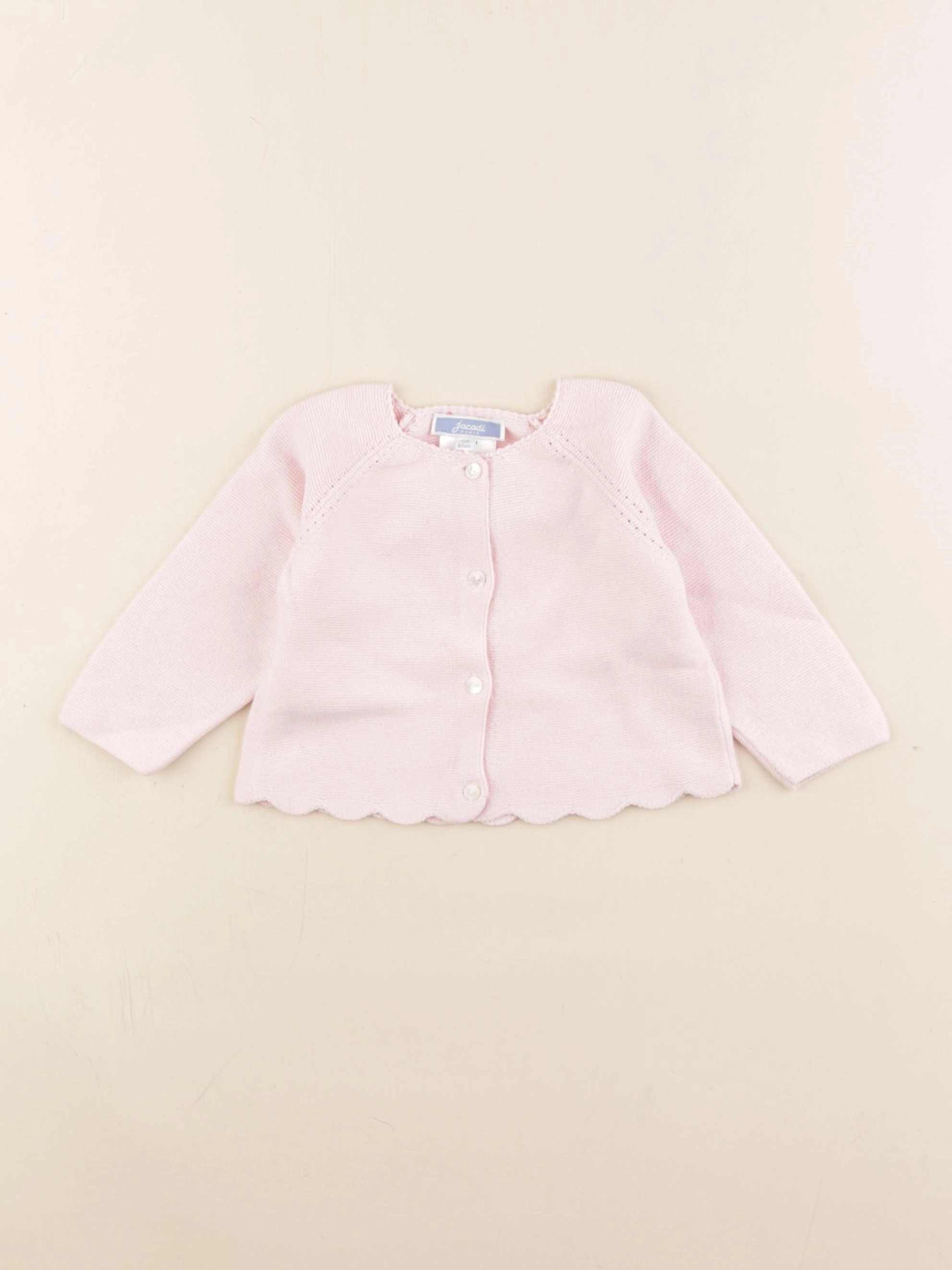Jacadi - gilet rose - 6 mois
