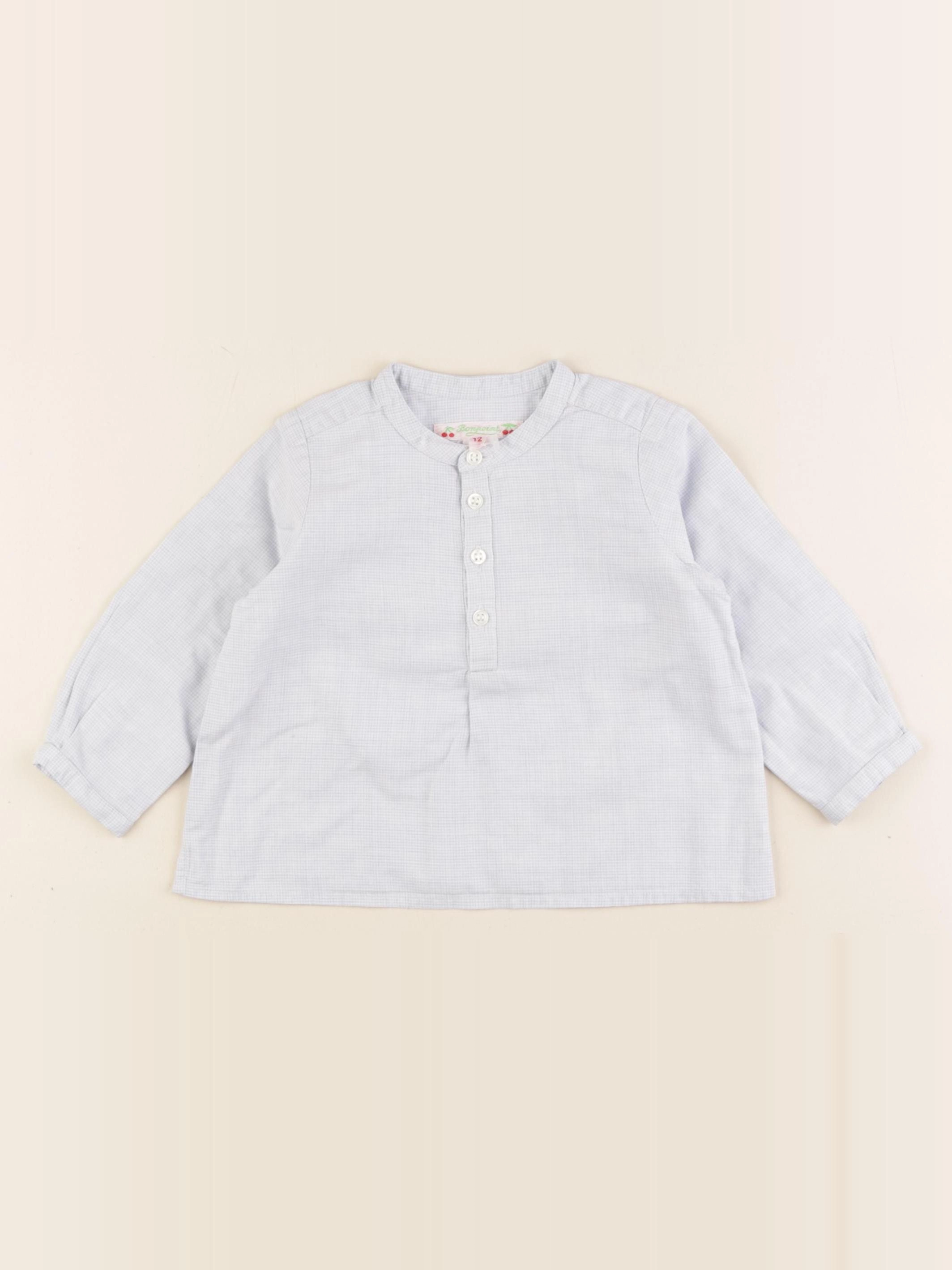 Bonpoint - chemise bleu - 12 mois