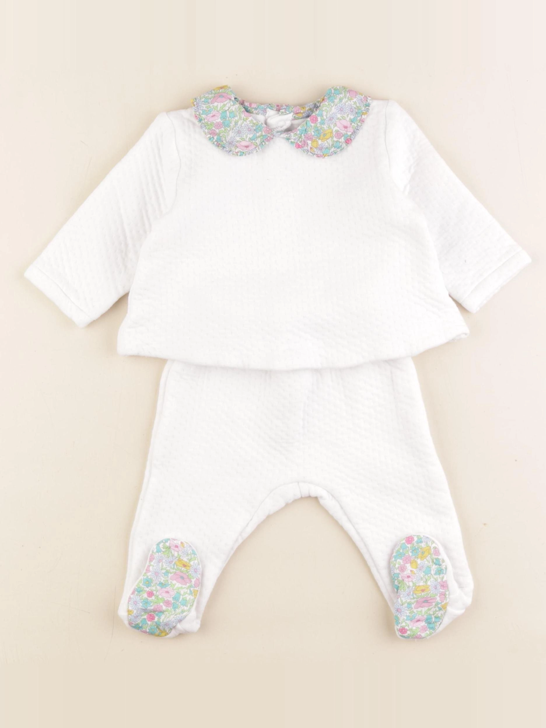 Jacadi - ensemble blanc - 6 mois