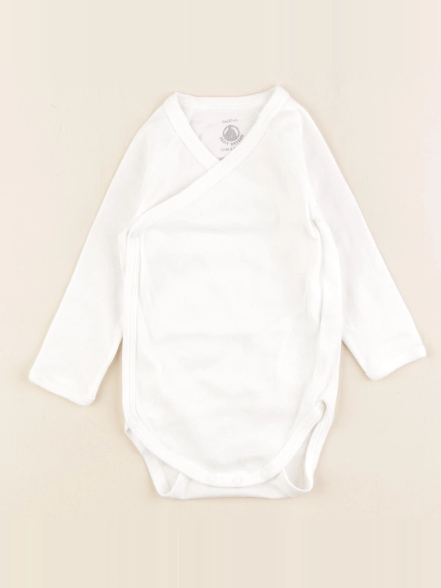 Petit Bateau - body blanc - 6 mois