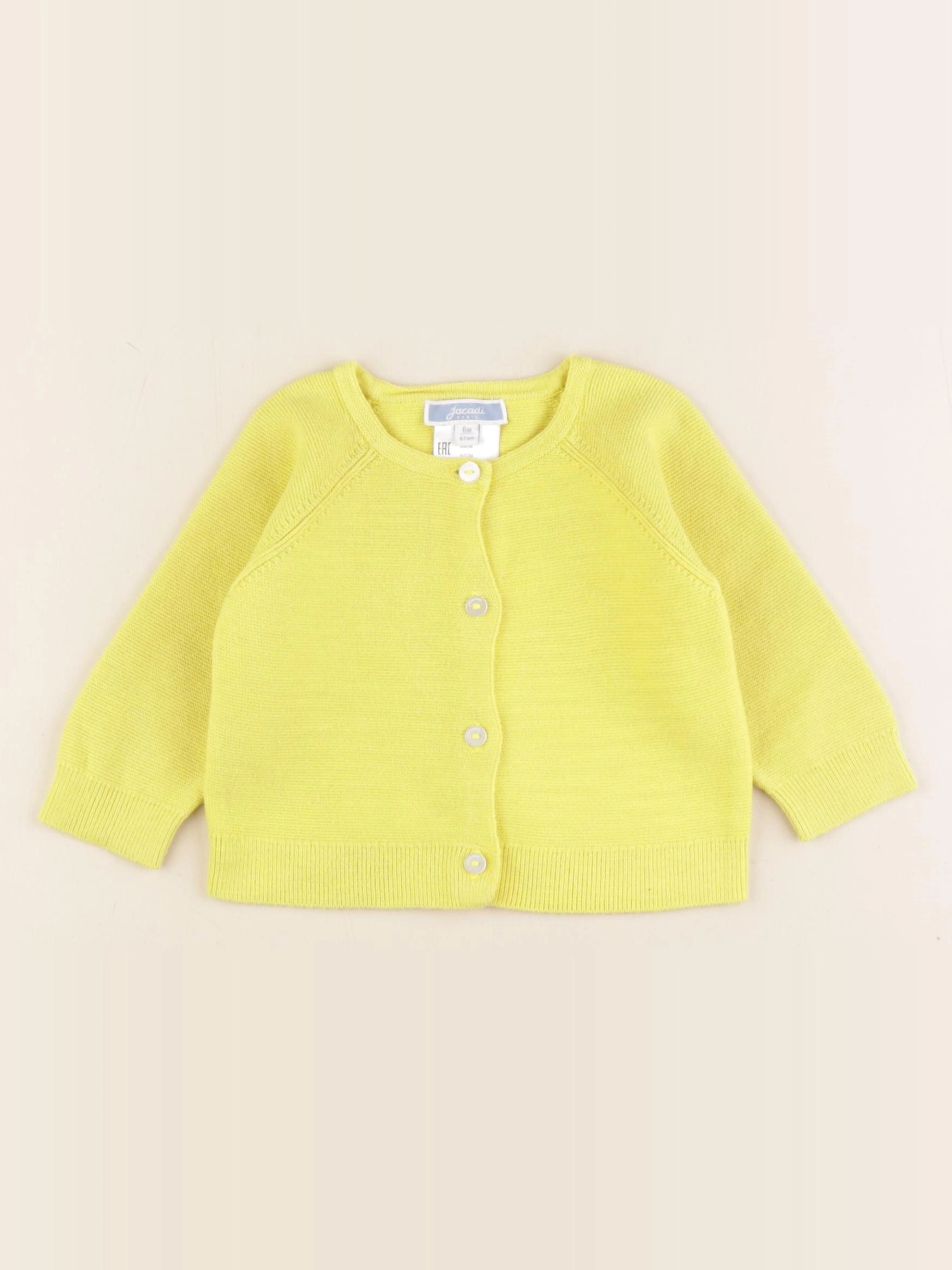 Jacadi - gilet jaune - 6 mois