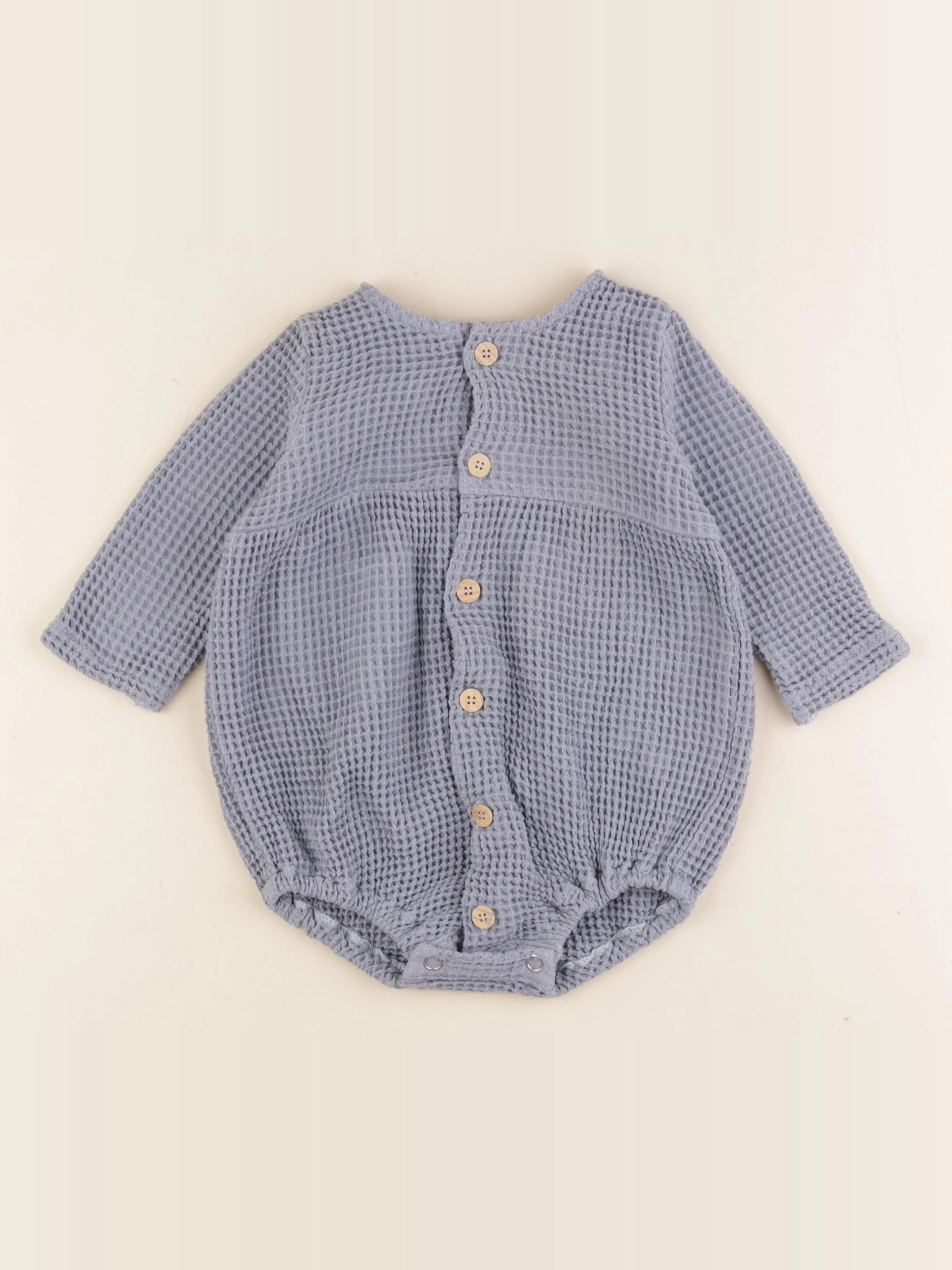 Frangin Frangine - combinaison bleu - 6/9 mois