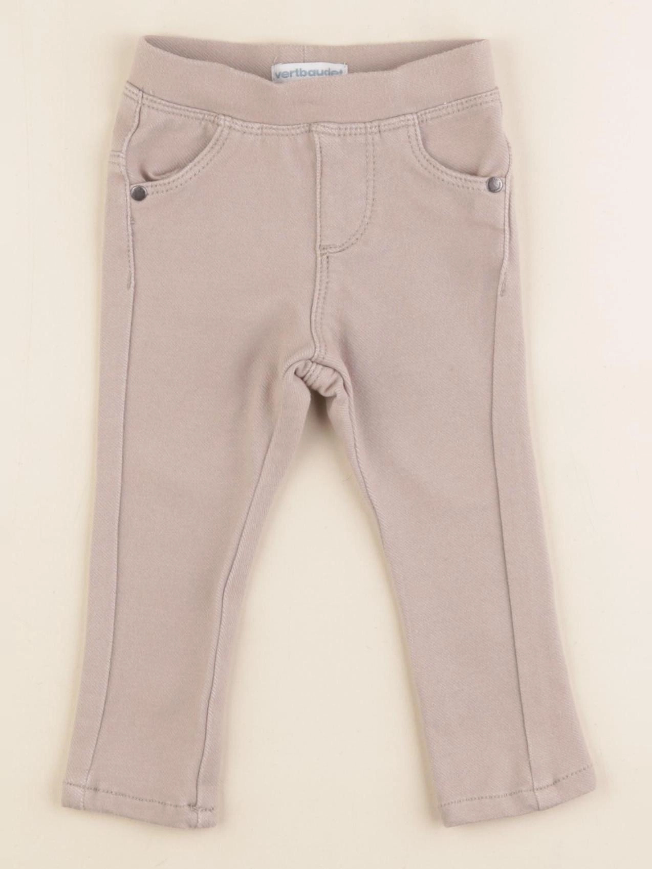 Vertbaudet - jegging taupe - 6 mois
