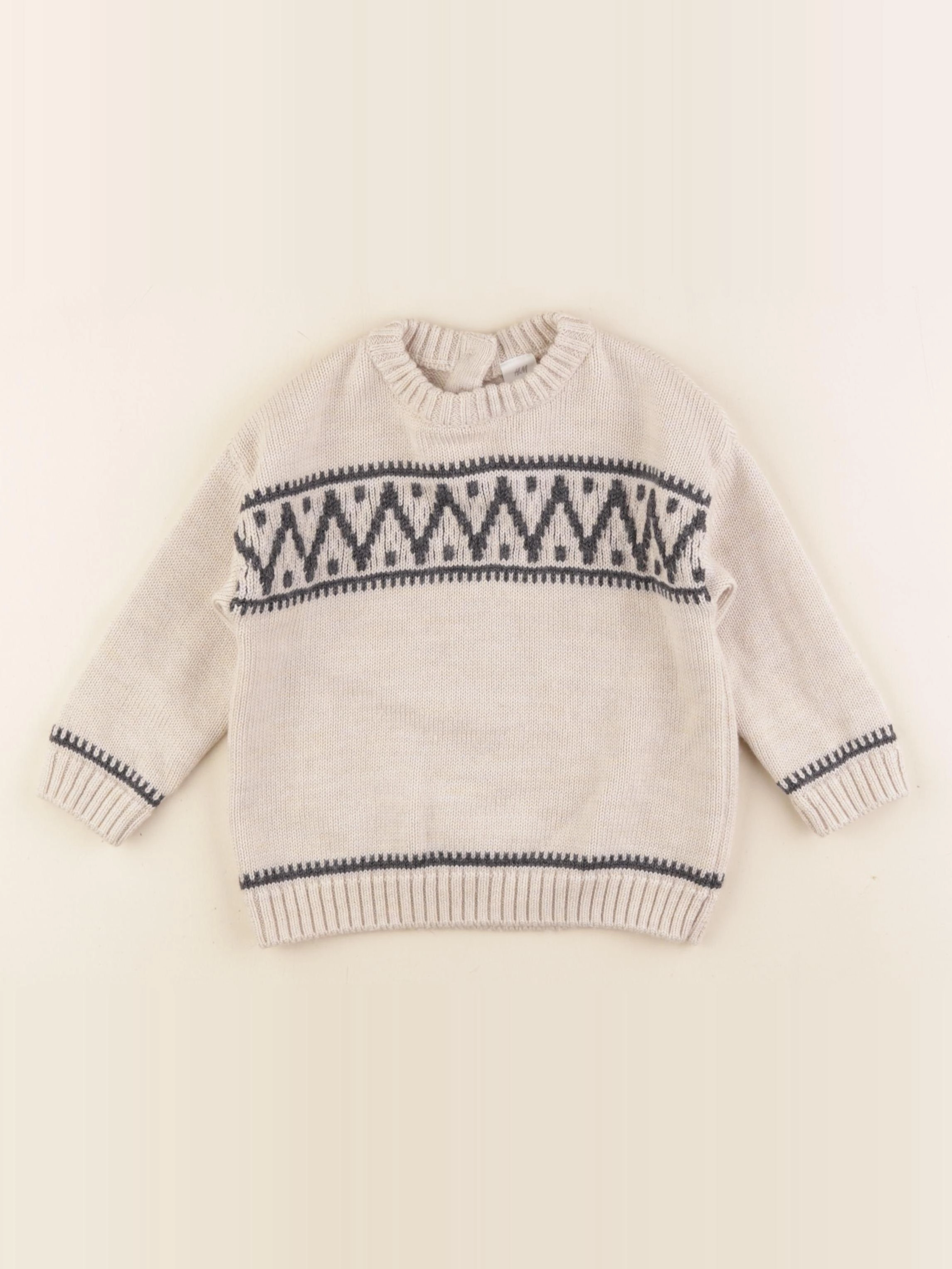 H&M - pull beige - 12/18 mois