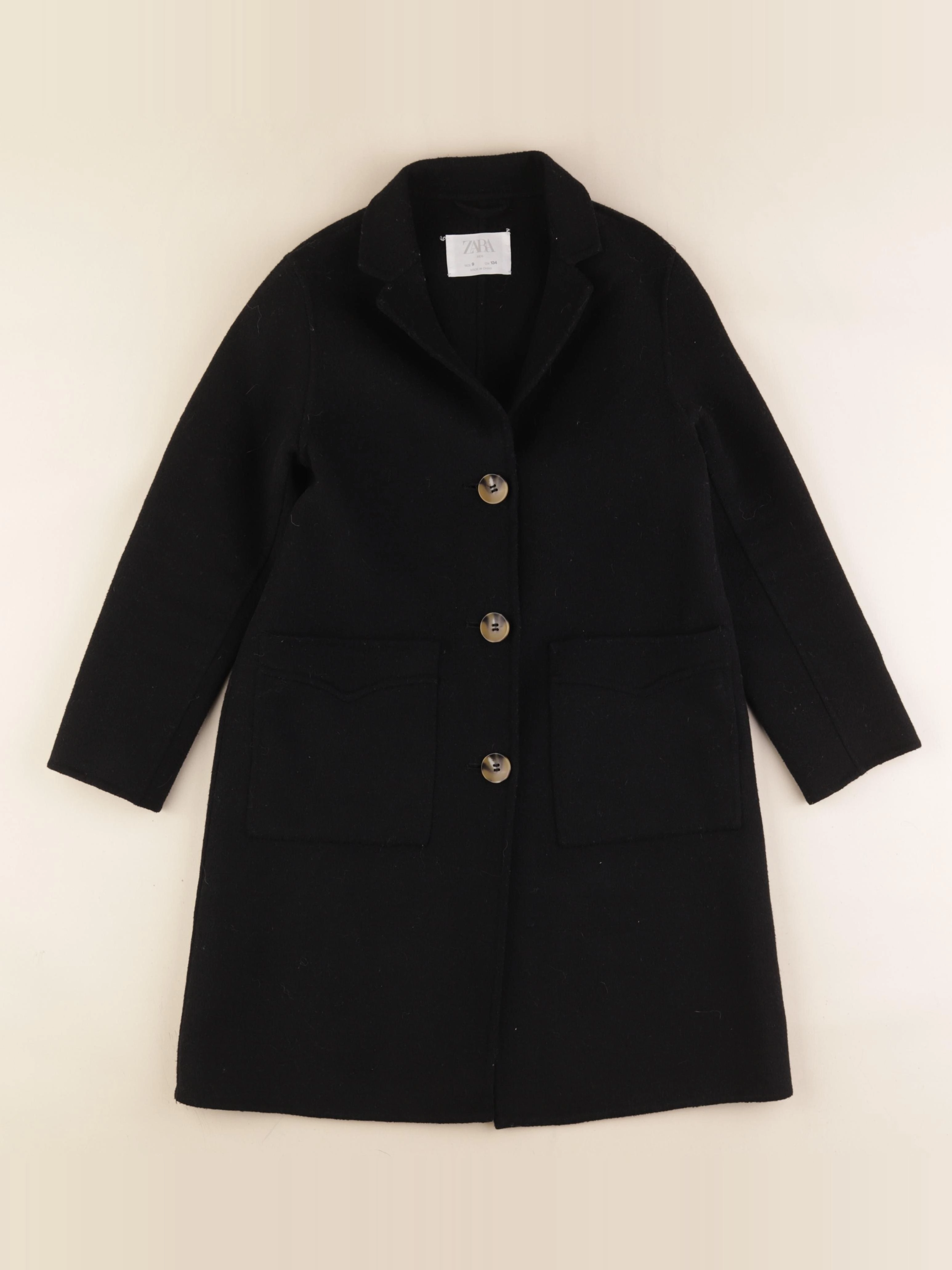 Zara - manteau noir - 9 ans