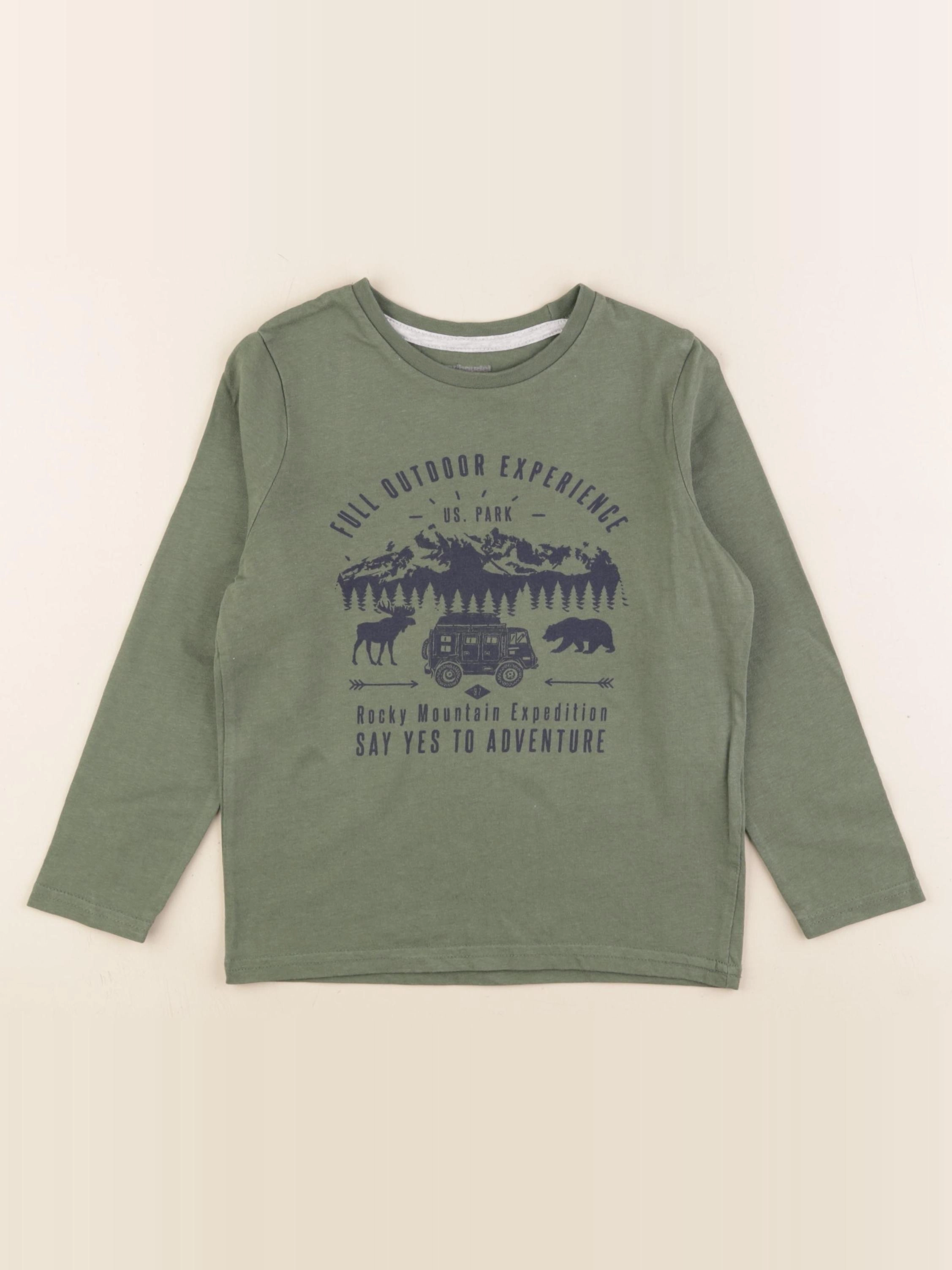 Vertbaudet - tee-shirt vert - 6 ans