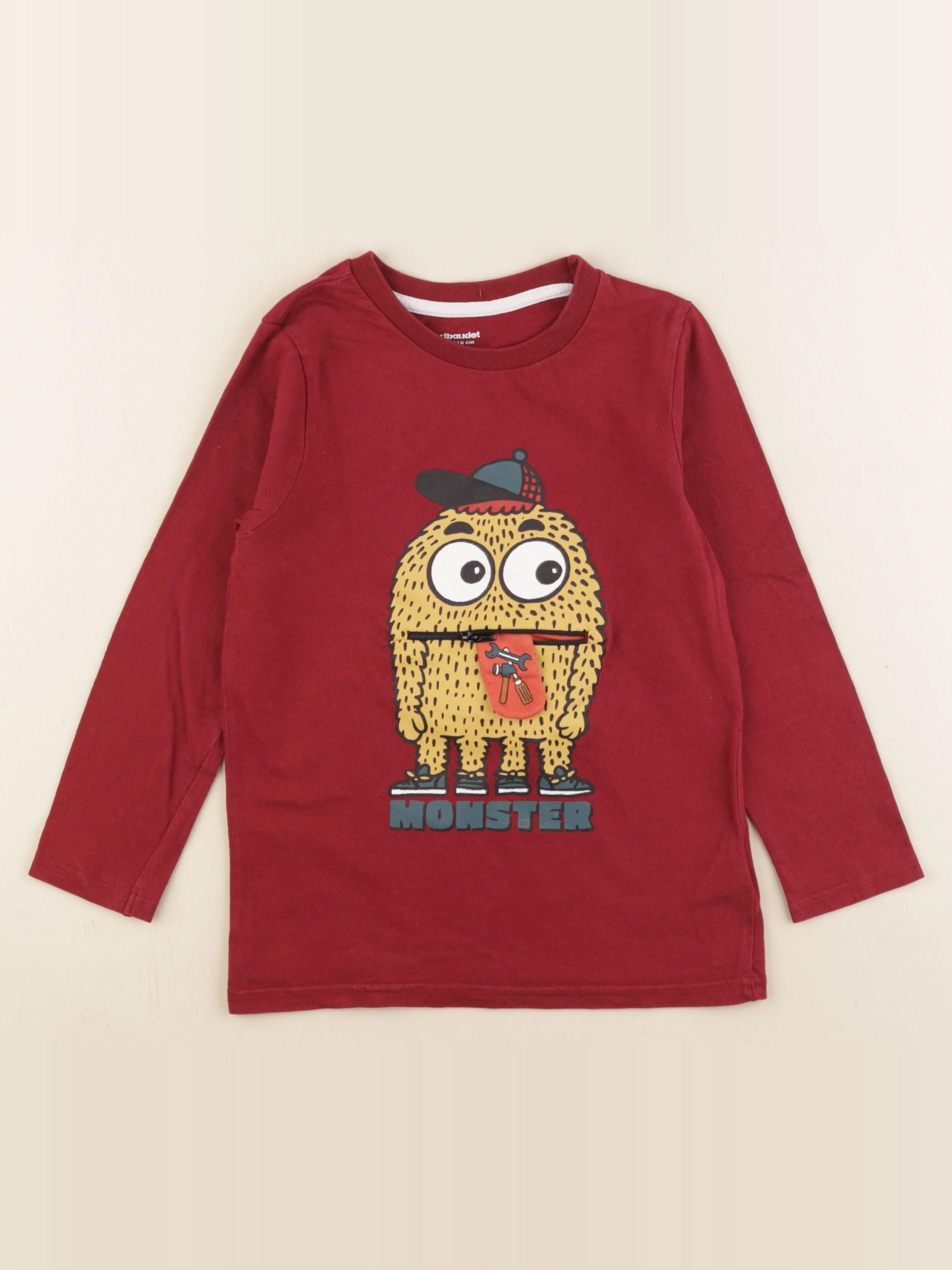Vertbaudet - tee-shirt rouge - 6 ans