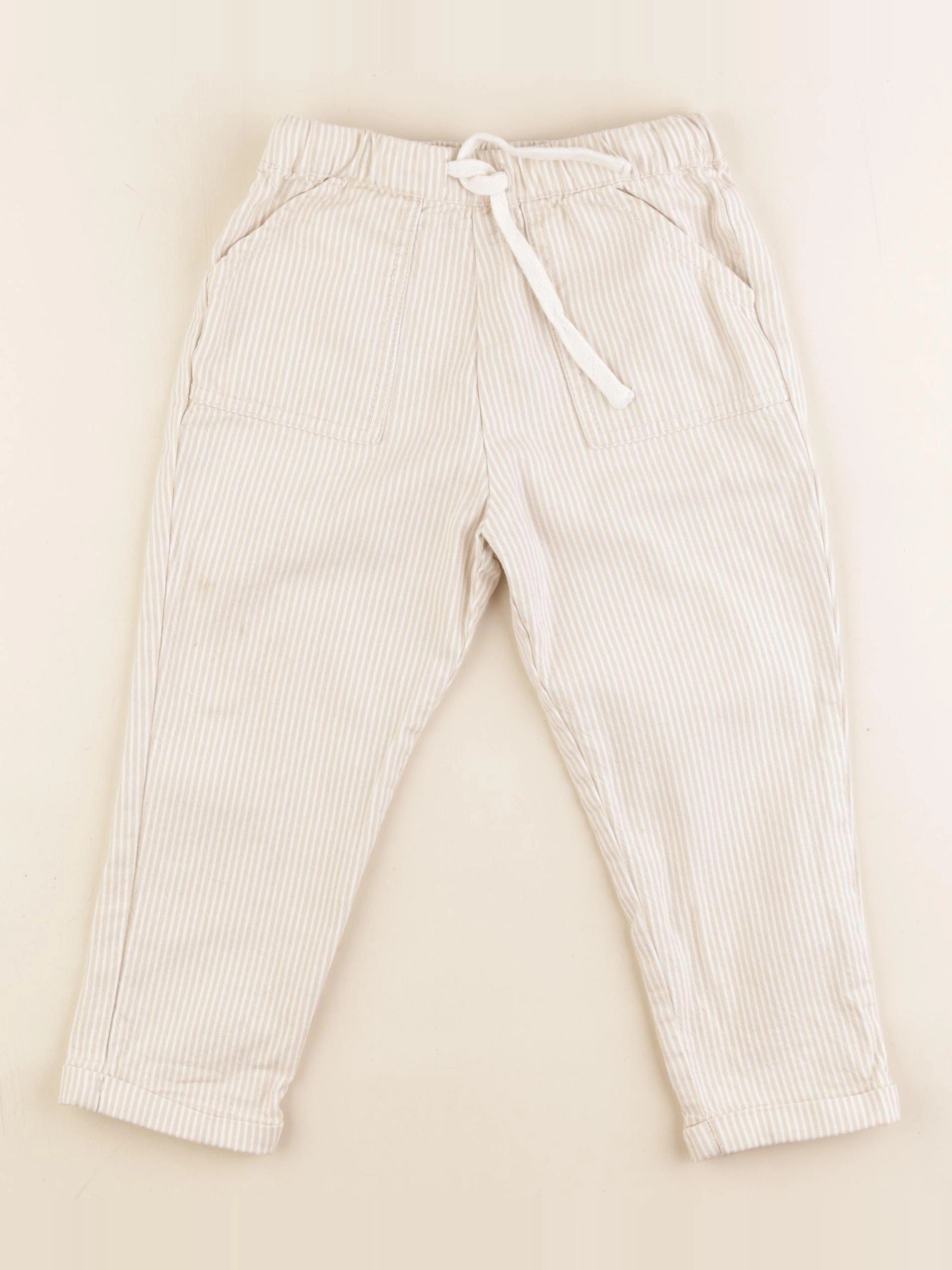 Boutchou - pantalon beige, blanc - 36 mois