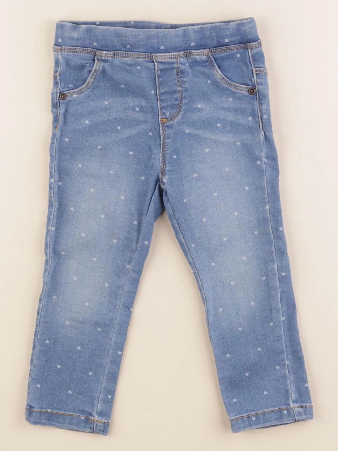 Vertbaudet - jegging bleu - 24 mois