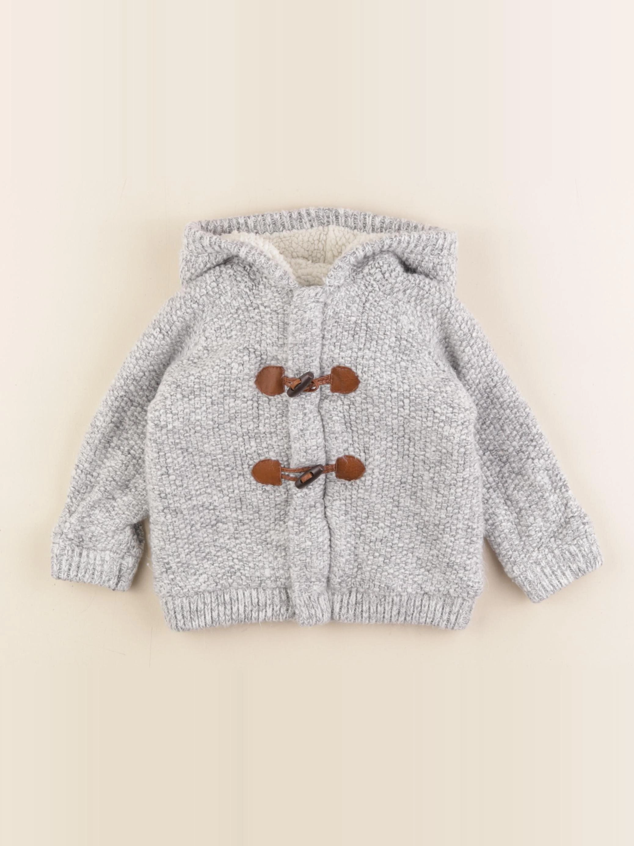 Vertbaudet - gilet gris - 18 mois