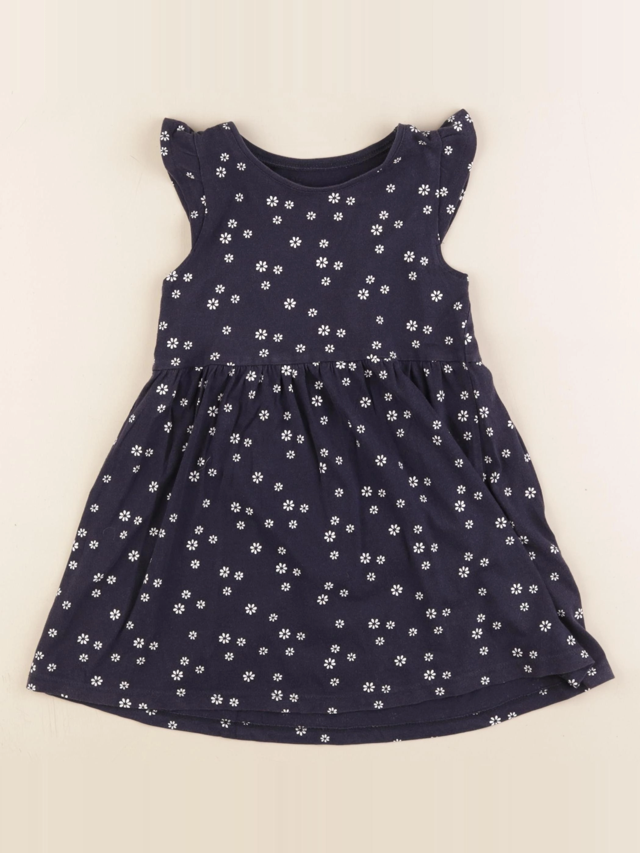 H&M - robe bleu - 2/4 ans