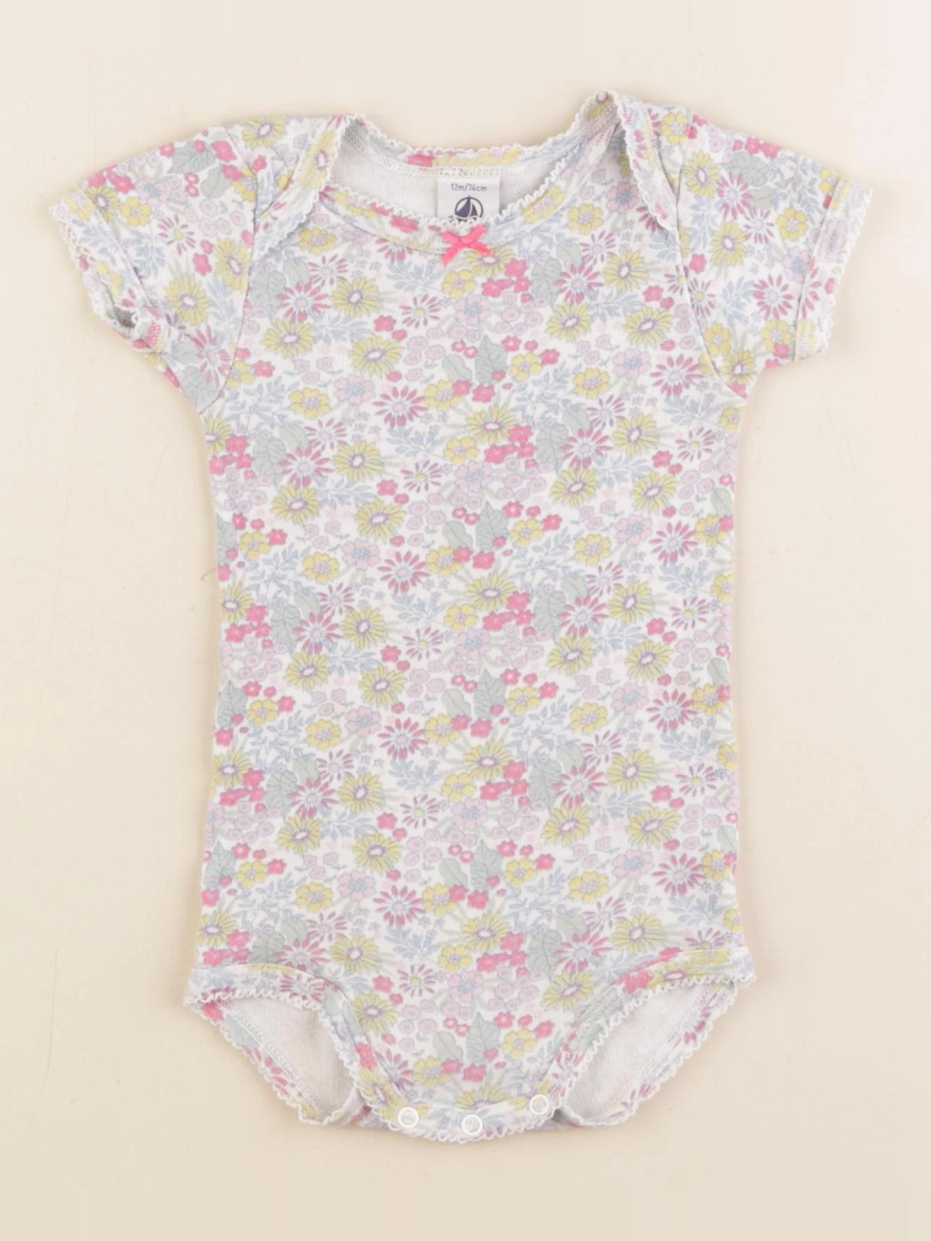 Petit Bateau - body multicolore - 12 mois