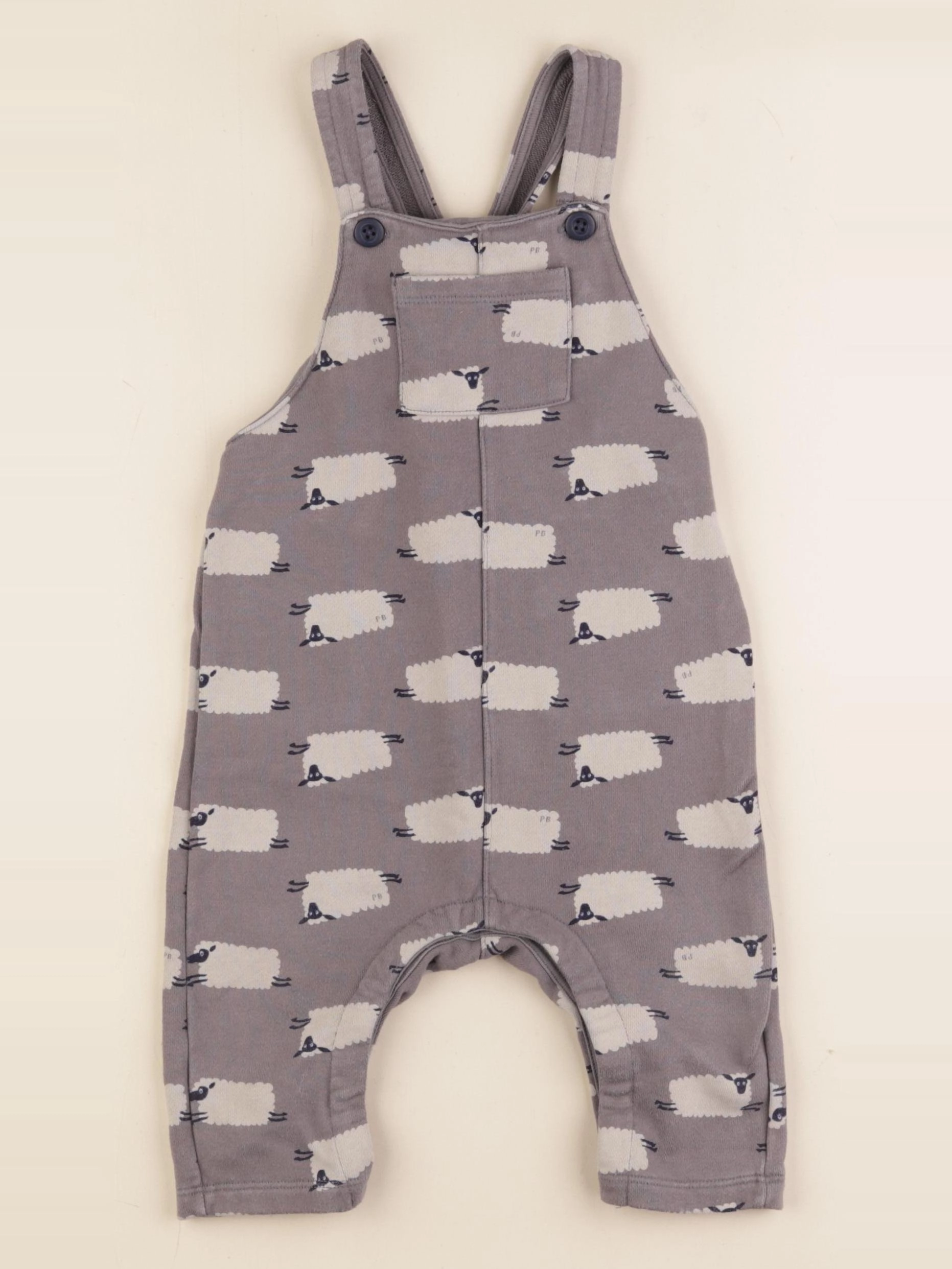 Petit Bateau - salopette gris - 18 mois