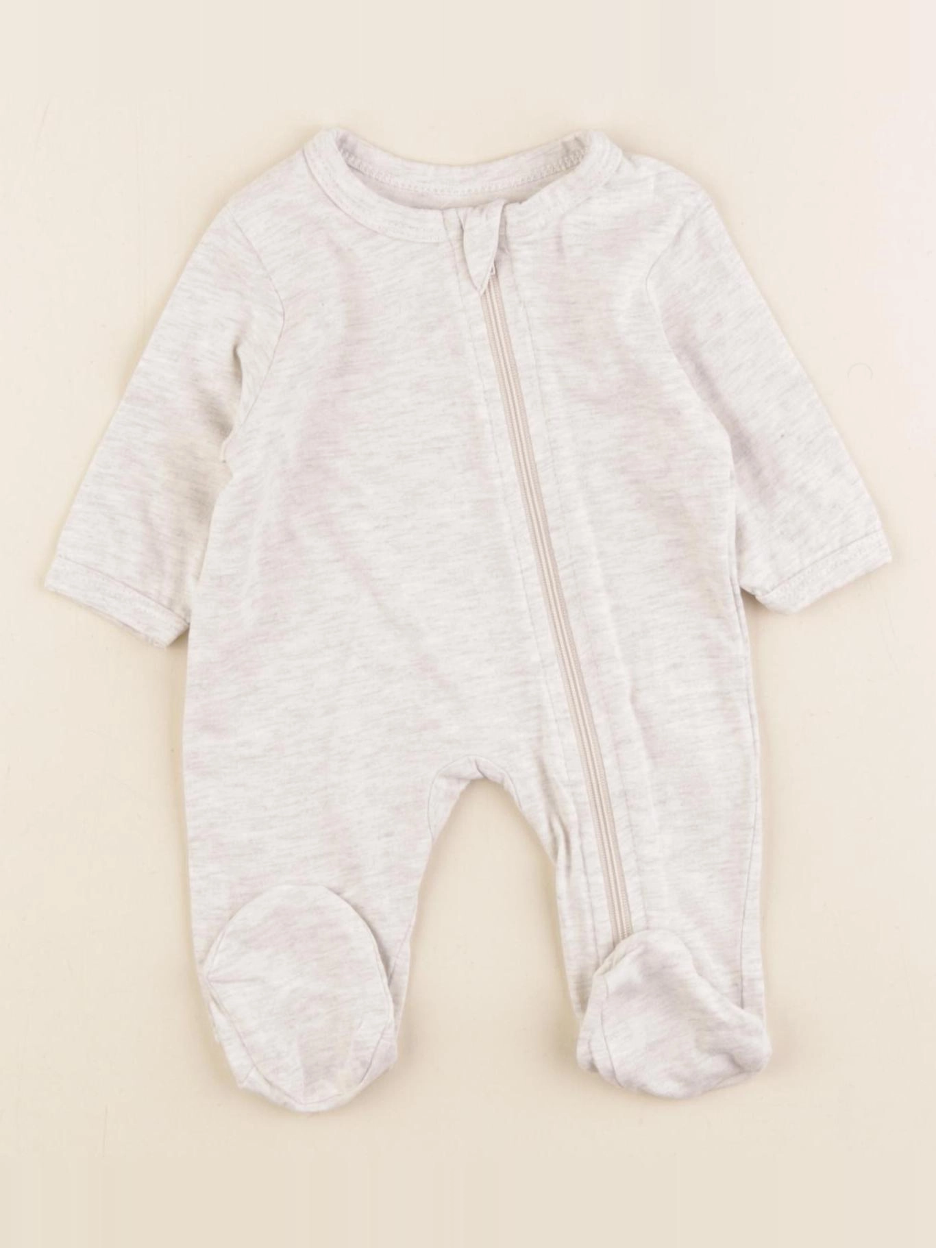 Vertbaudet - pyjama coton gris - 0 mois