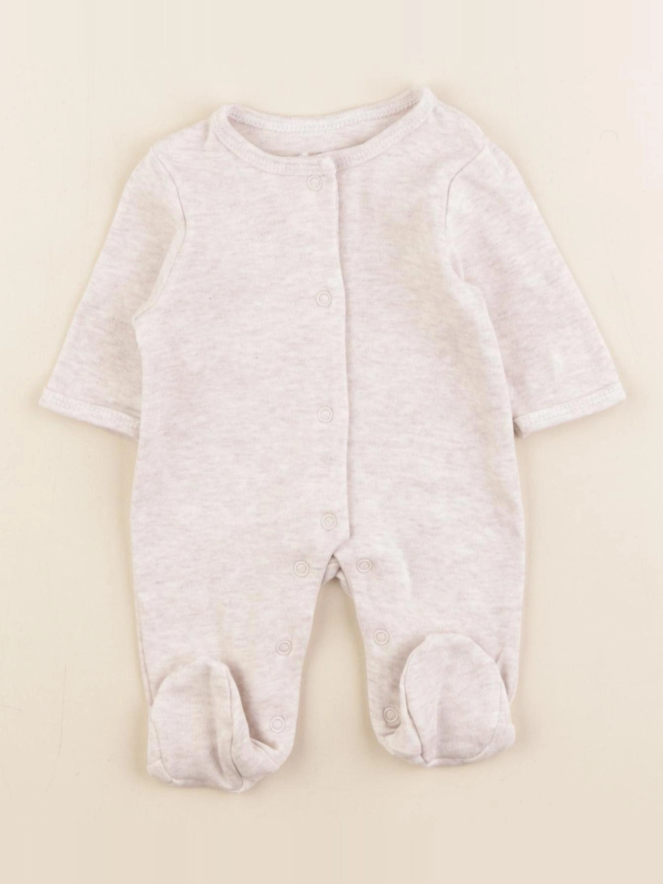 Vertbaudet - pyjama coton beige - 0 mois