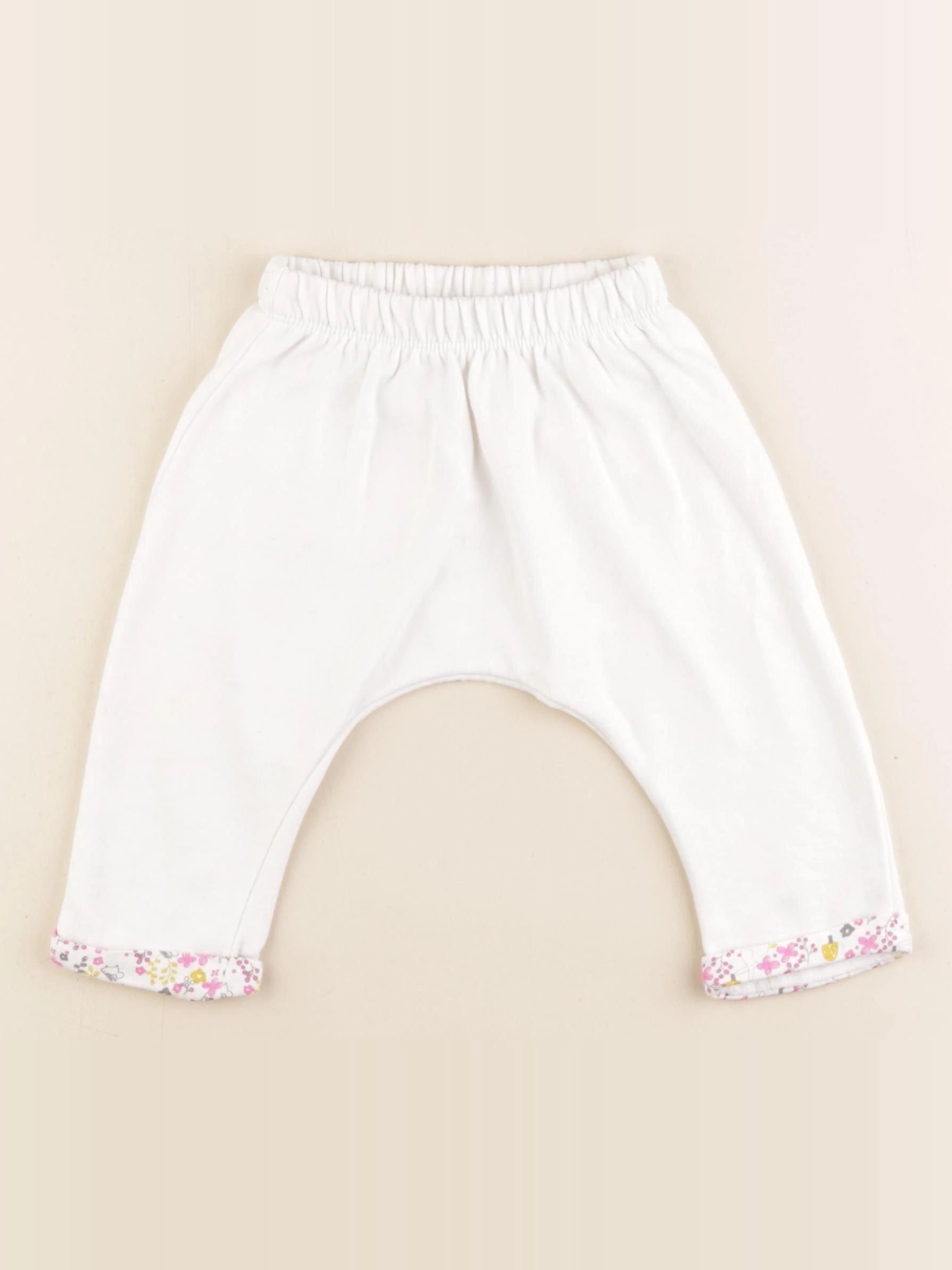 Vertbaudet - sarouel blanc - 12 mois