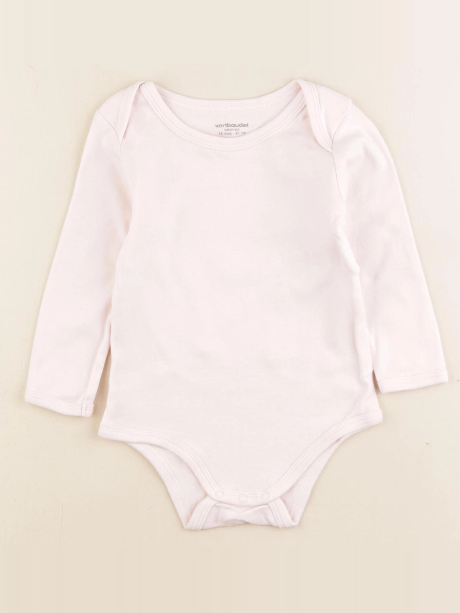Vertbaudet - body rose - 18 mois