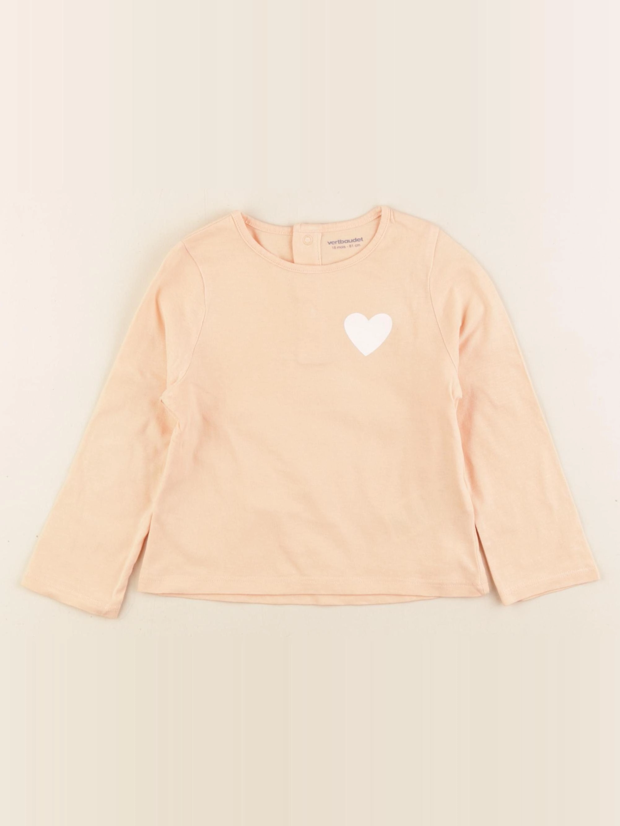 Vertbaudet - tee-shirt orange - 18 mois