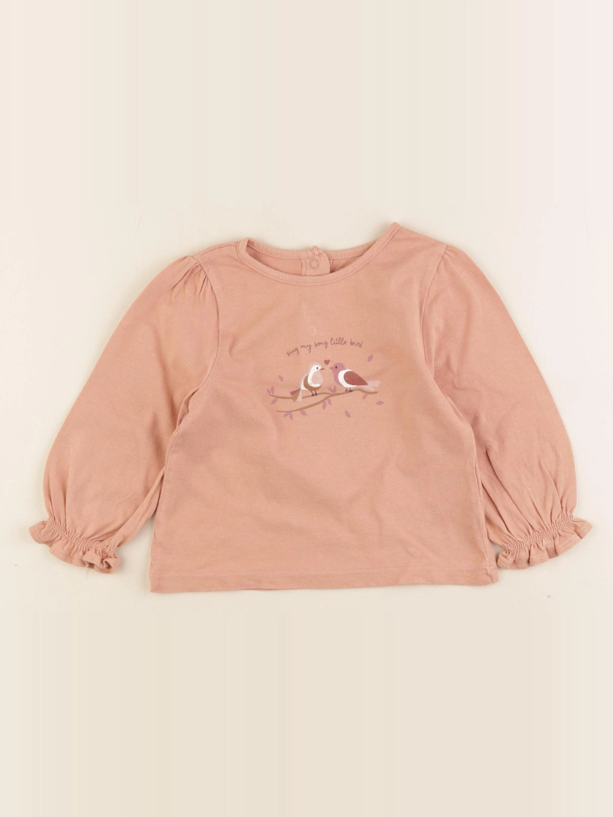 Vertbaudet - tee-shirt marron - 12 mois