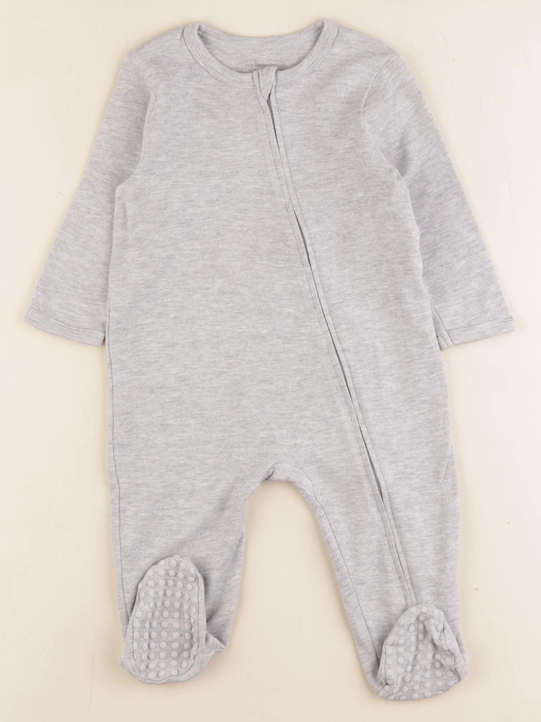 Vertbaudet - pyjama coton gris - 12 mois